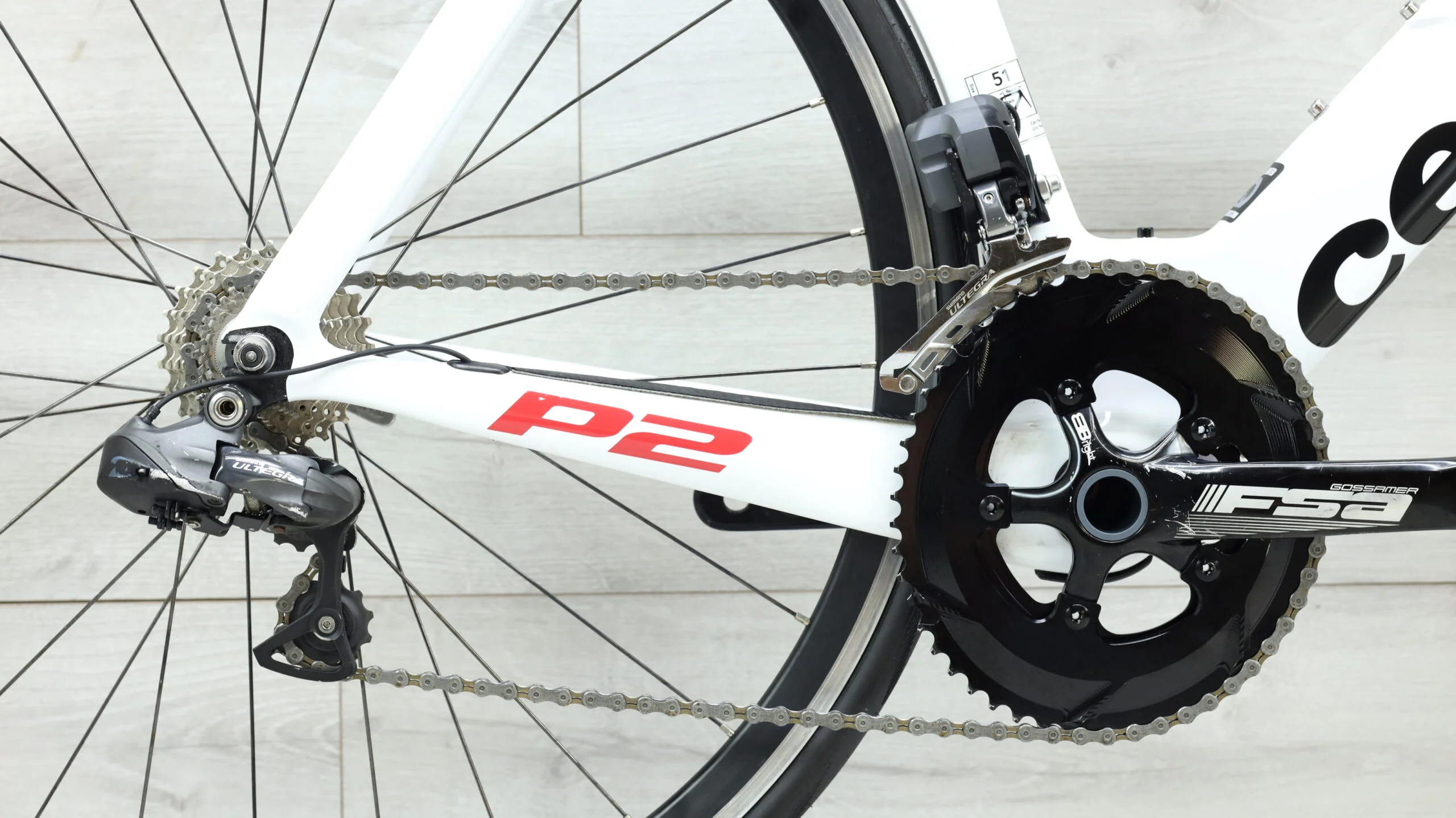 2016 Cervelo P2 Ultegra Di2  Time Trial Bike - 51cm - Image 4