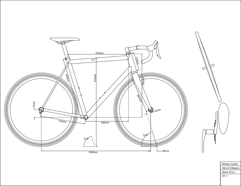 2016 Mosaic RT-1 Road Bike - 57cm - Image 14
