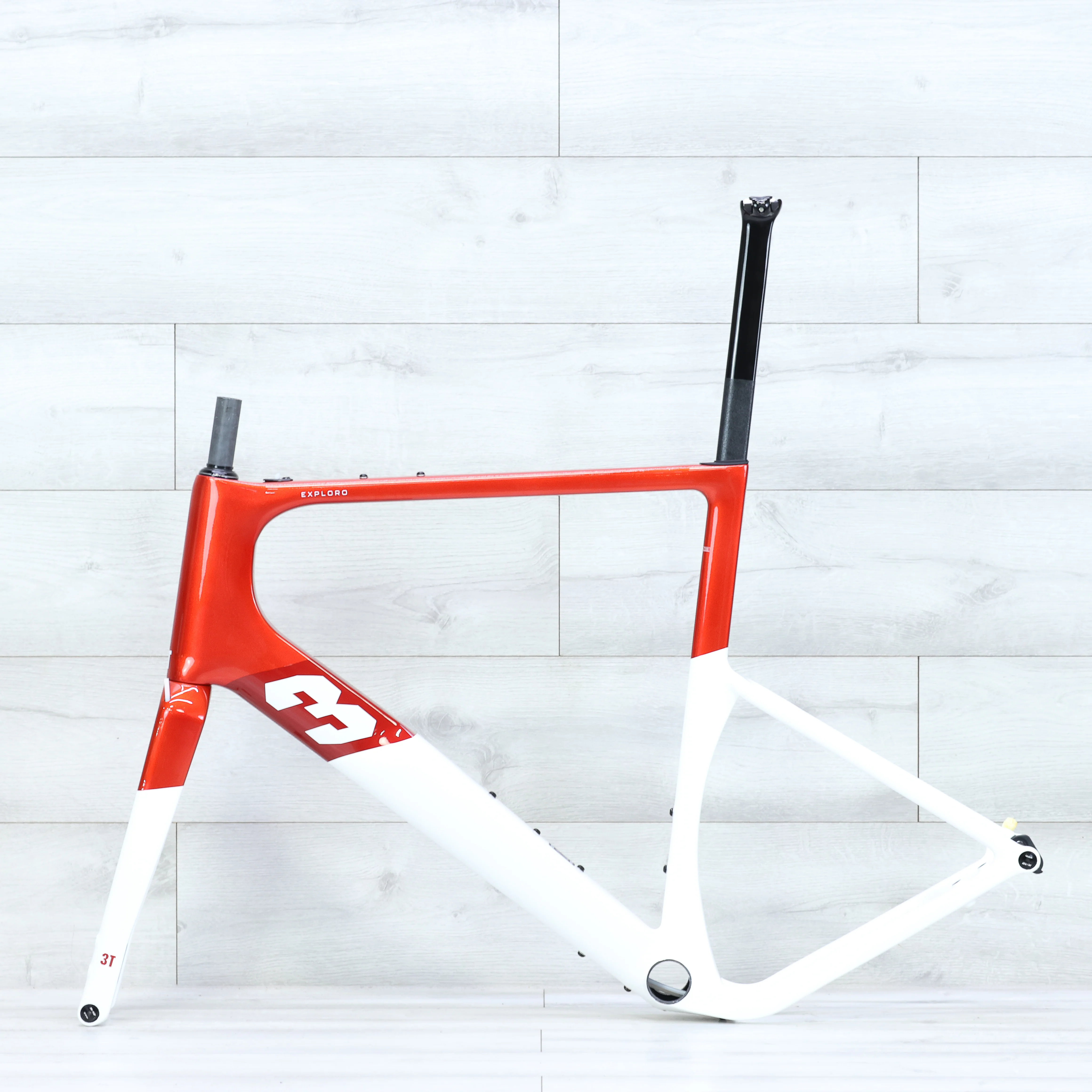 3T Exploro RaceMax Gravel Frameset 700c Red/White - 61cm - Image 2