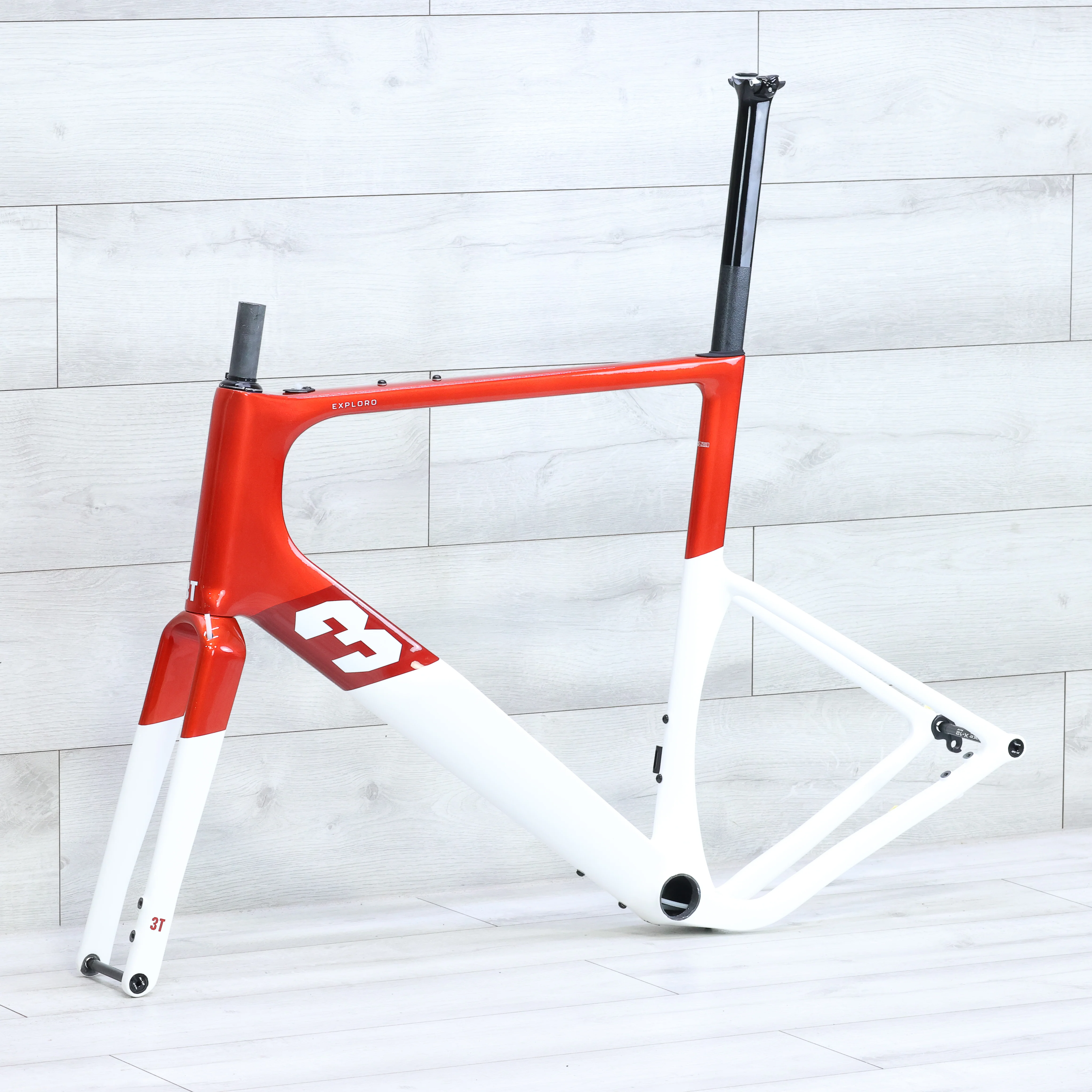 3T Exploro RaceMax Gravel Frameset 700c Red/White - 61cm - Image 4