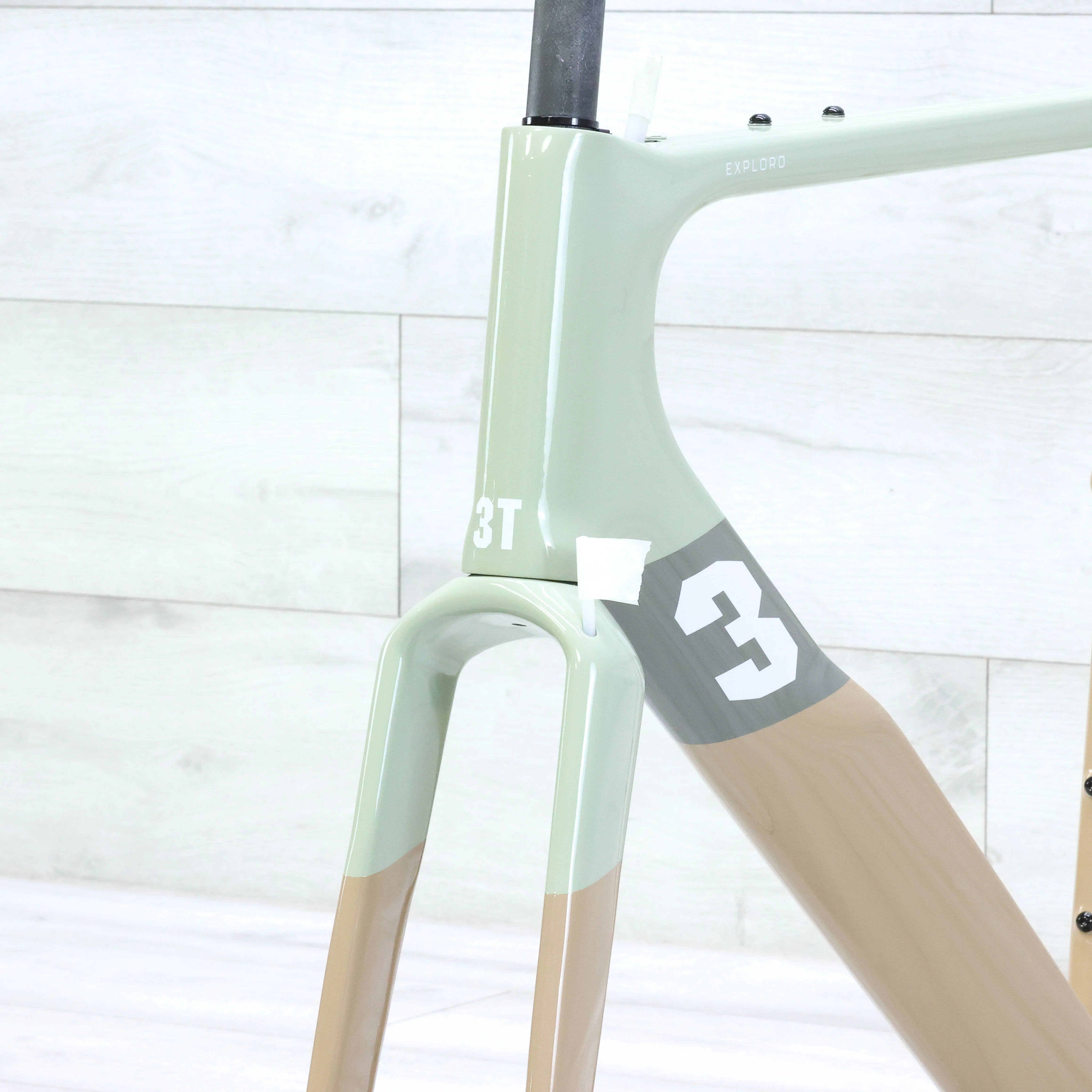 3T Exploro Racemax Gravel Bike Frameset 700c Olive/Sand- 56cm - Image 6