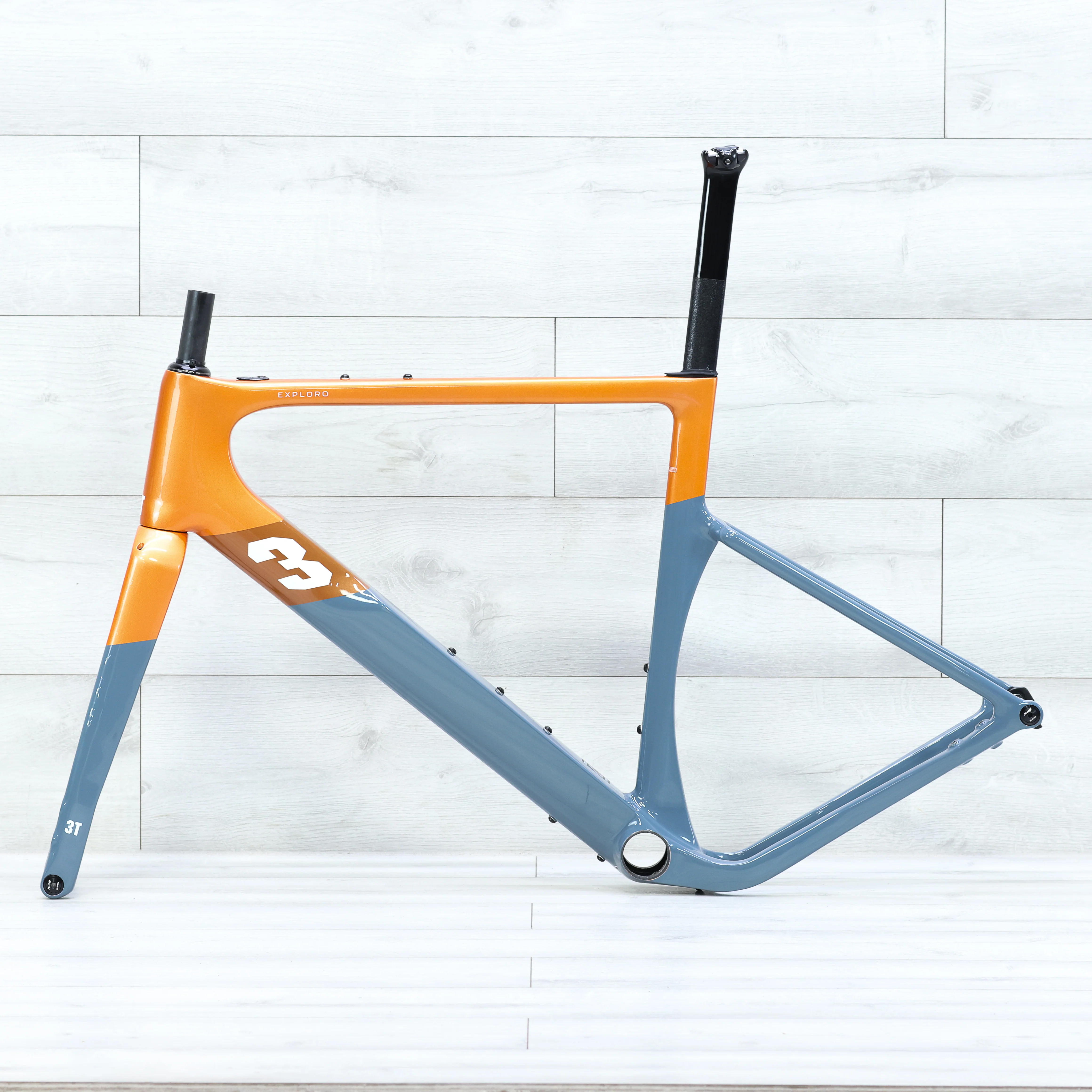 3T Exploro Racemax Gravel Bike Frameset Orange/Grey - 2023, 54cm - Image 2