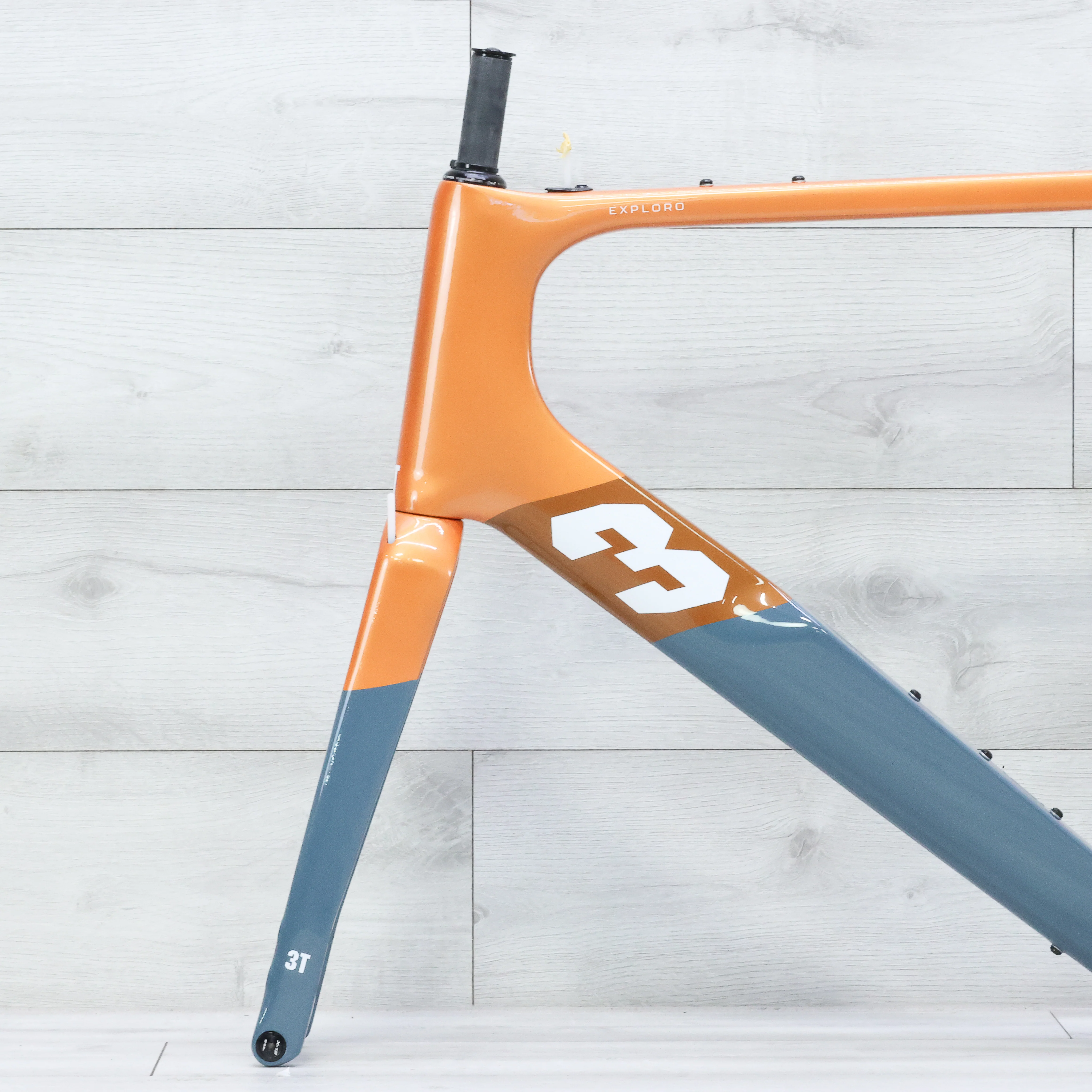 3T Exploro Racemax Gravel Bike Frameset Orange/Grey - Image 5