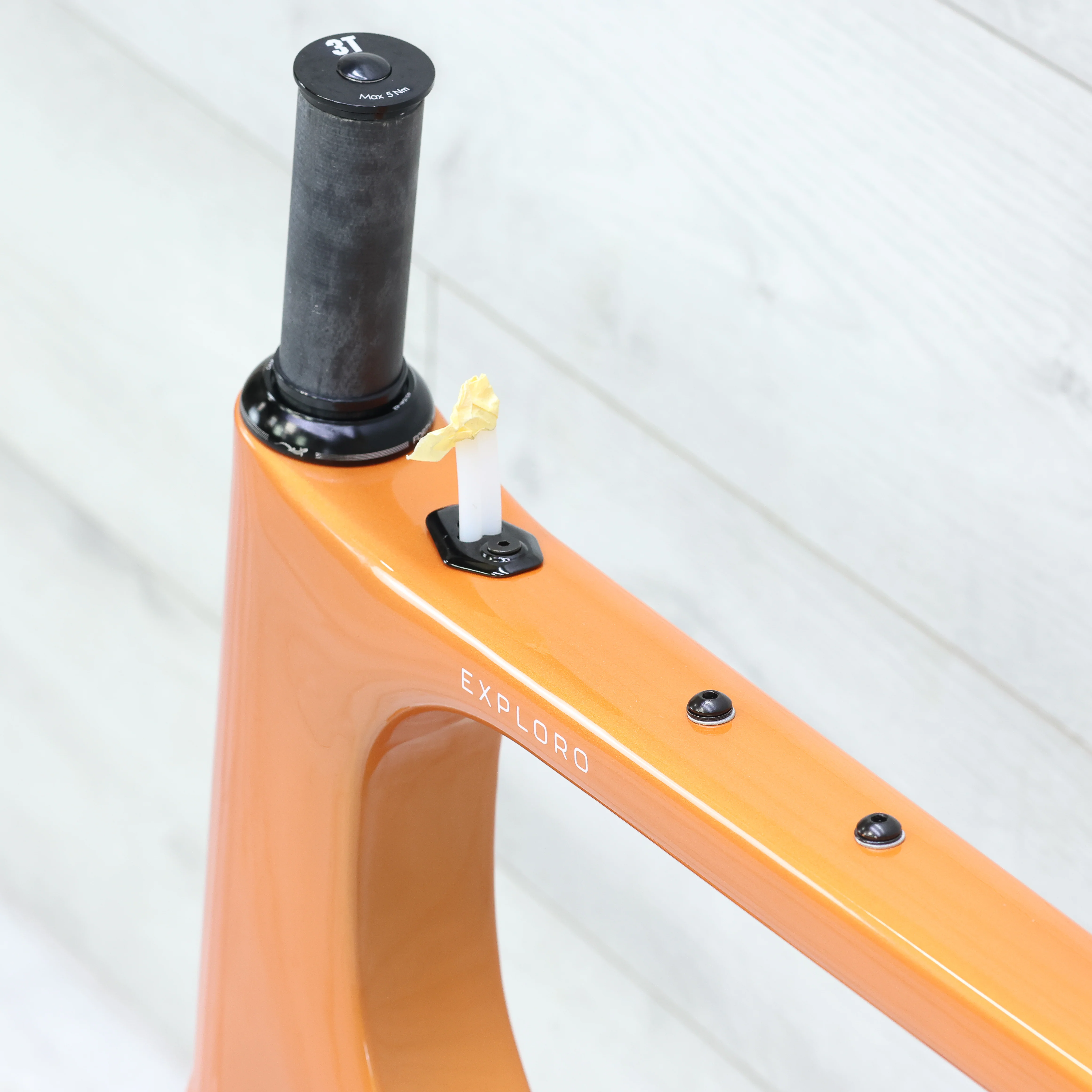 3T Exploro Racemax Gravel Bike Frameset Orange/Grey - Image 6