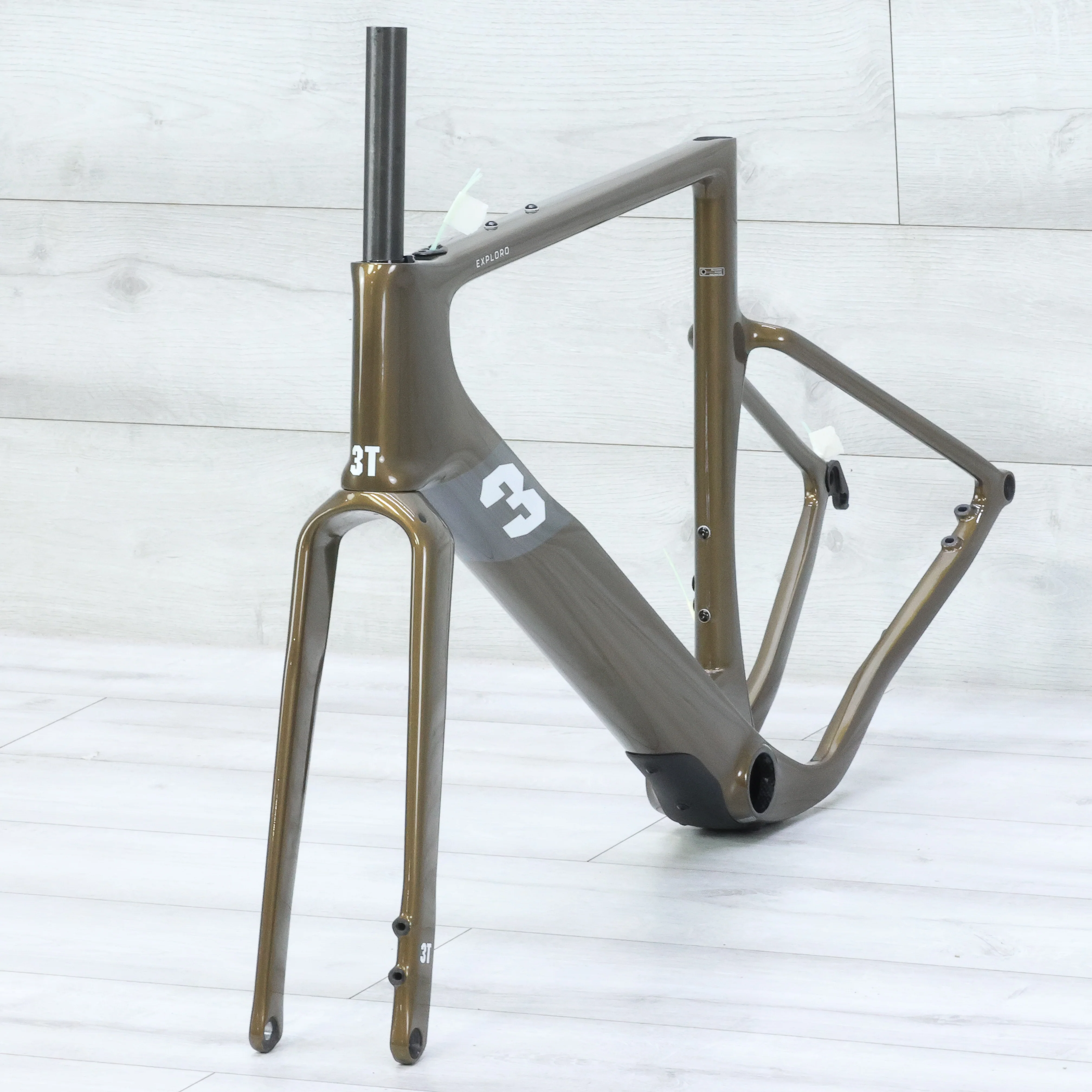 3T Exploro Ultra Gravel Bike Frameset Coffee - Image 4