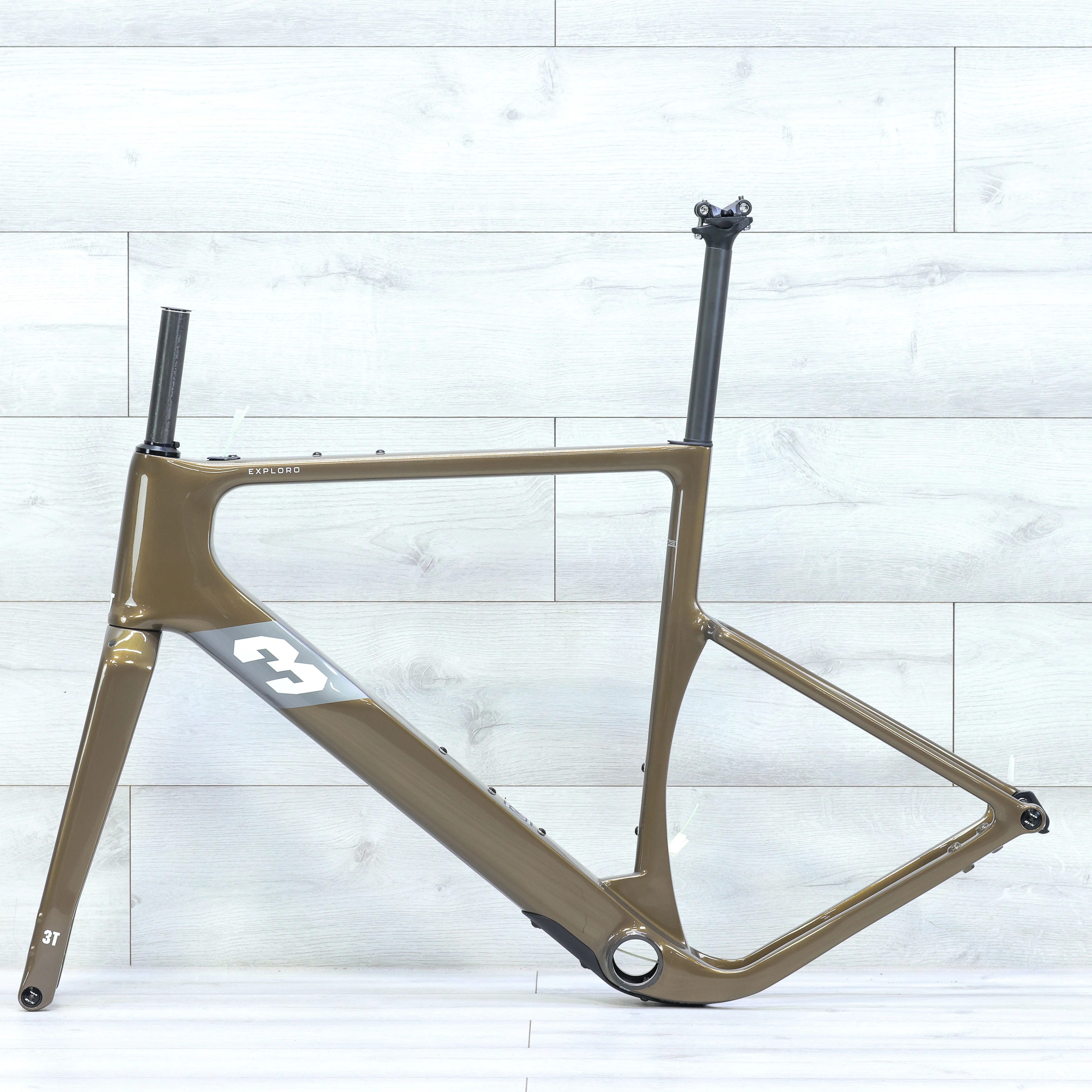 3T Exploro Ultra Gravel Bike Frameset Coffee - Image 2