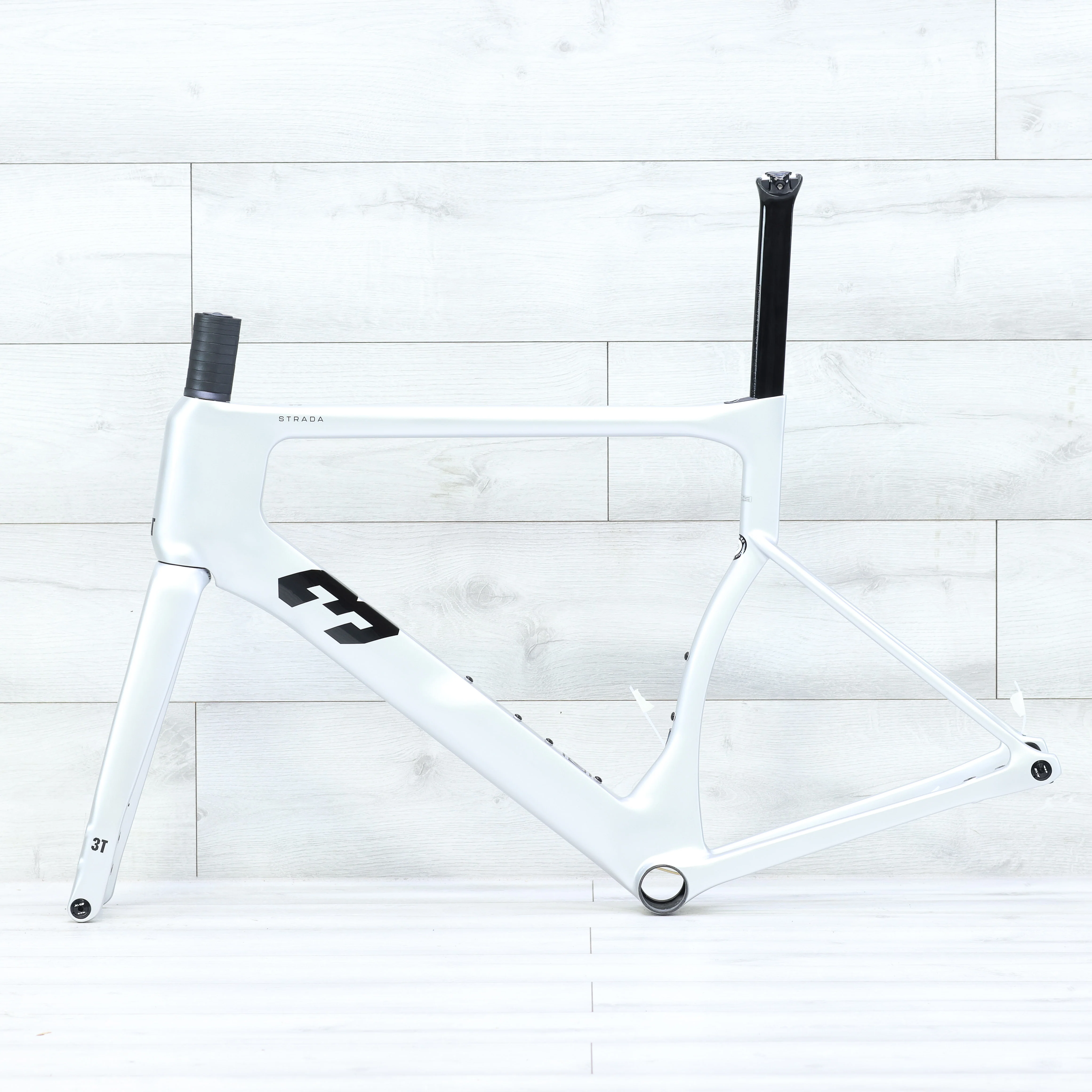 3T Strada 2x Disc Brake Aero Road Bike Frameset 700c Chrome - 56cm - Image 2