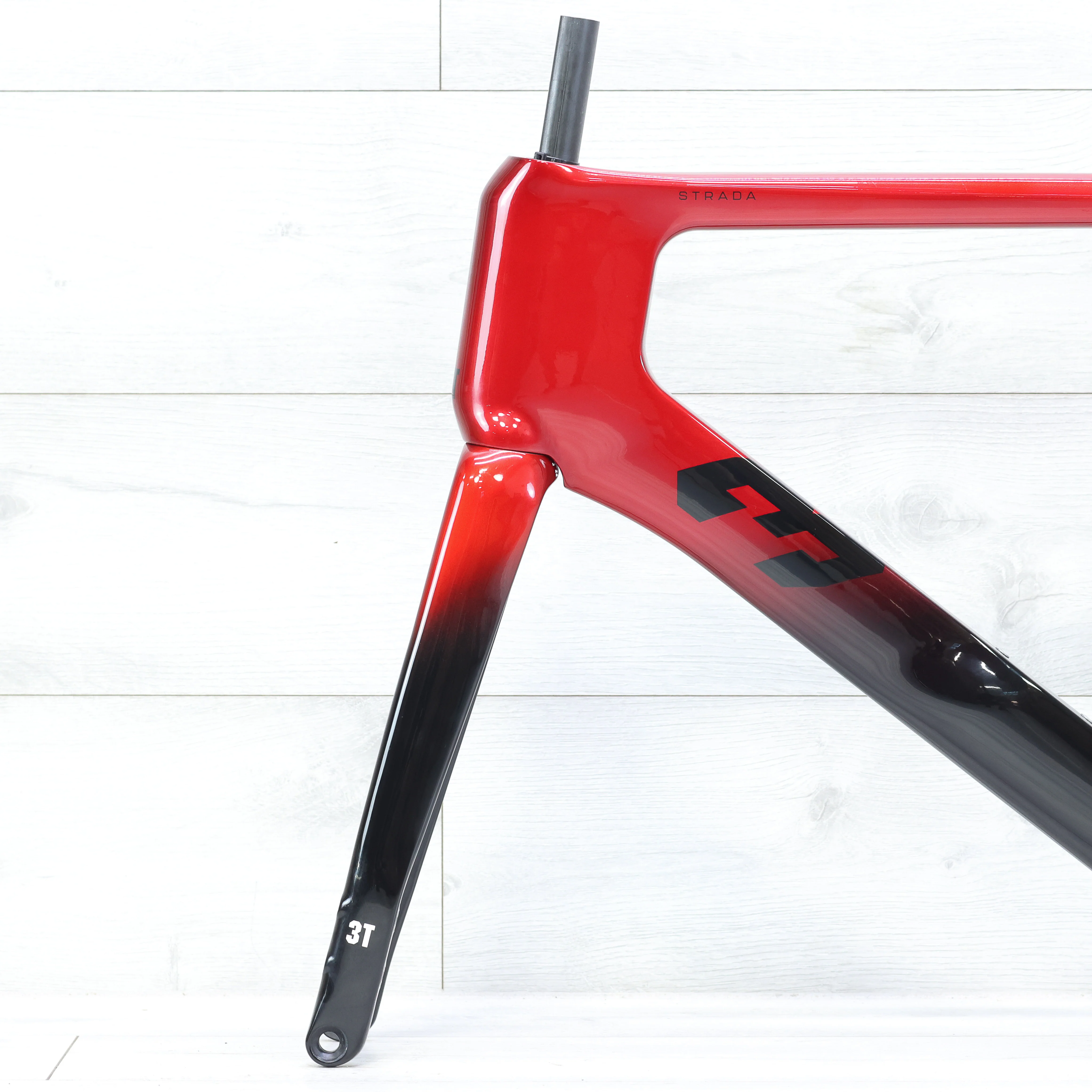 3T Strada 2x Disc Brake Aero Road Bike Frameset 700c Red/Black  - 56cm - Image 6