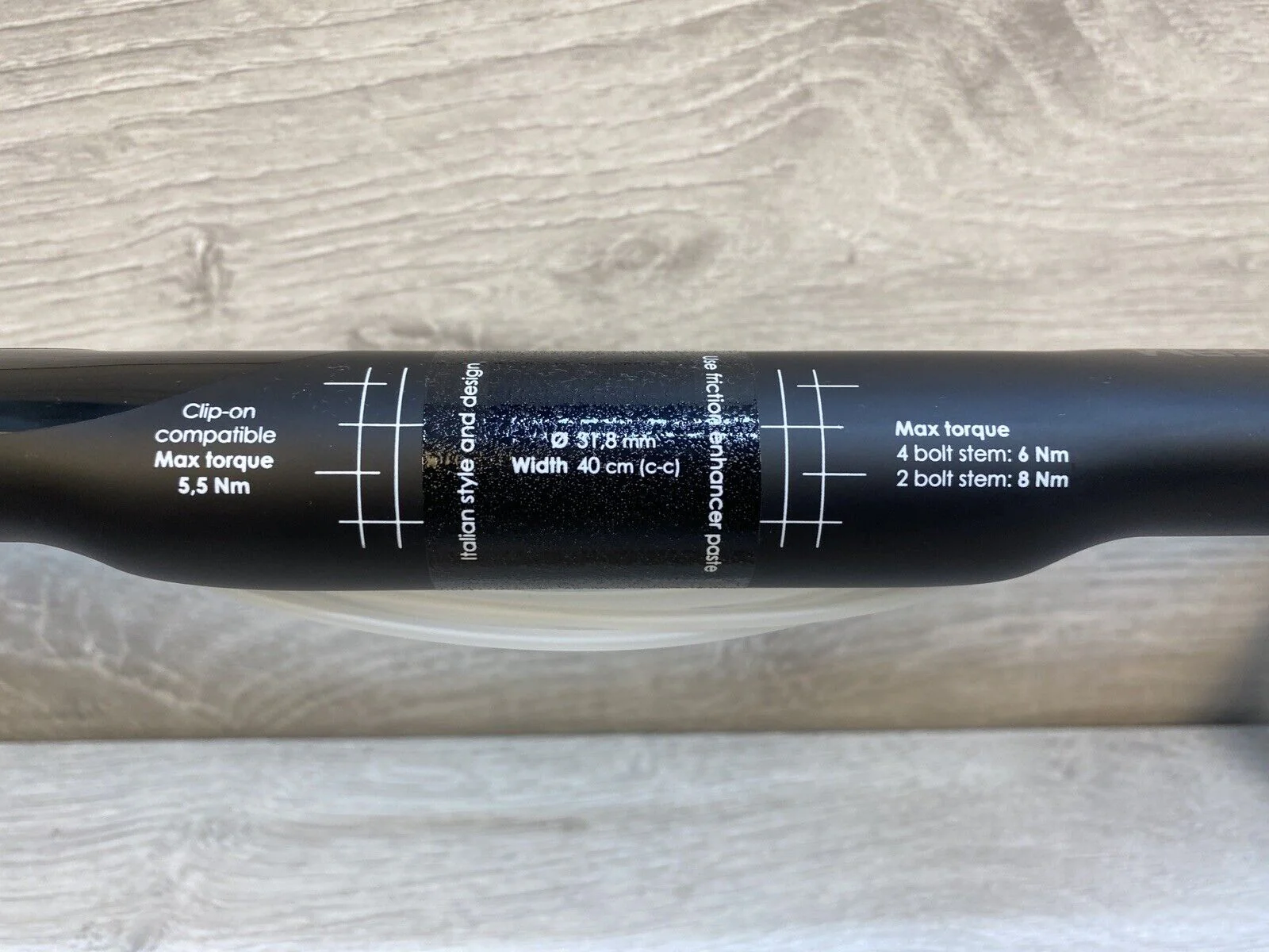 3T Ergonova Team Stealth Carbon Fiber Handlebar 40cm 31.8mm - Image 9