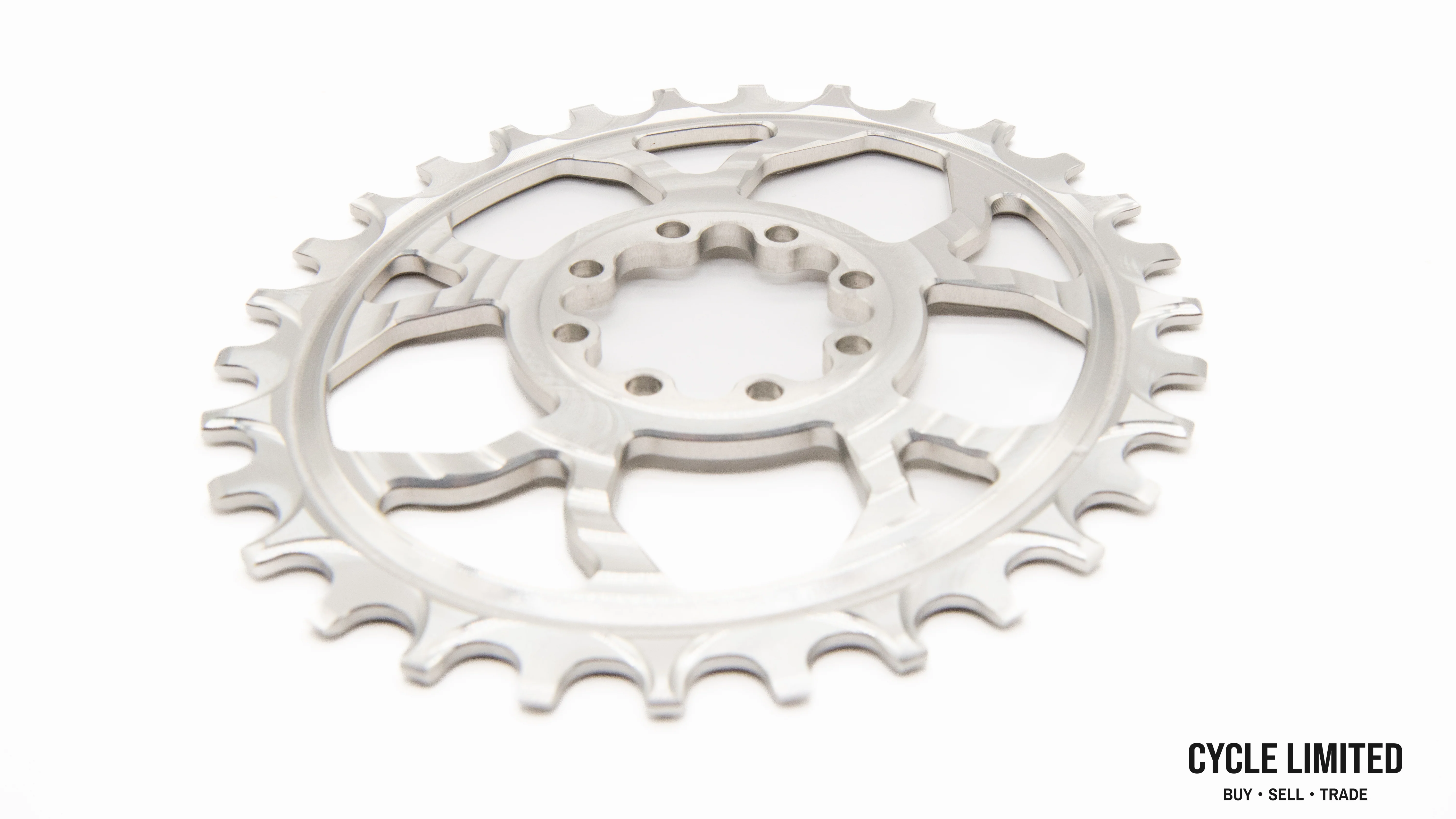 5DEV 12% 8-Bolt Oval Chainring 30T Raw - Image 4
