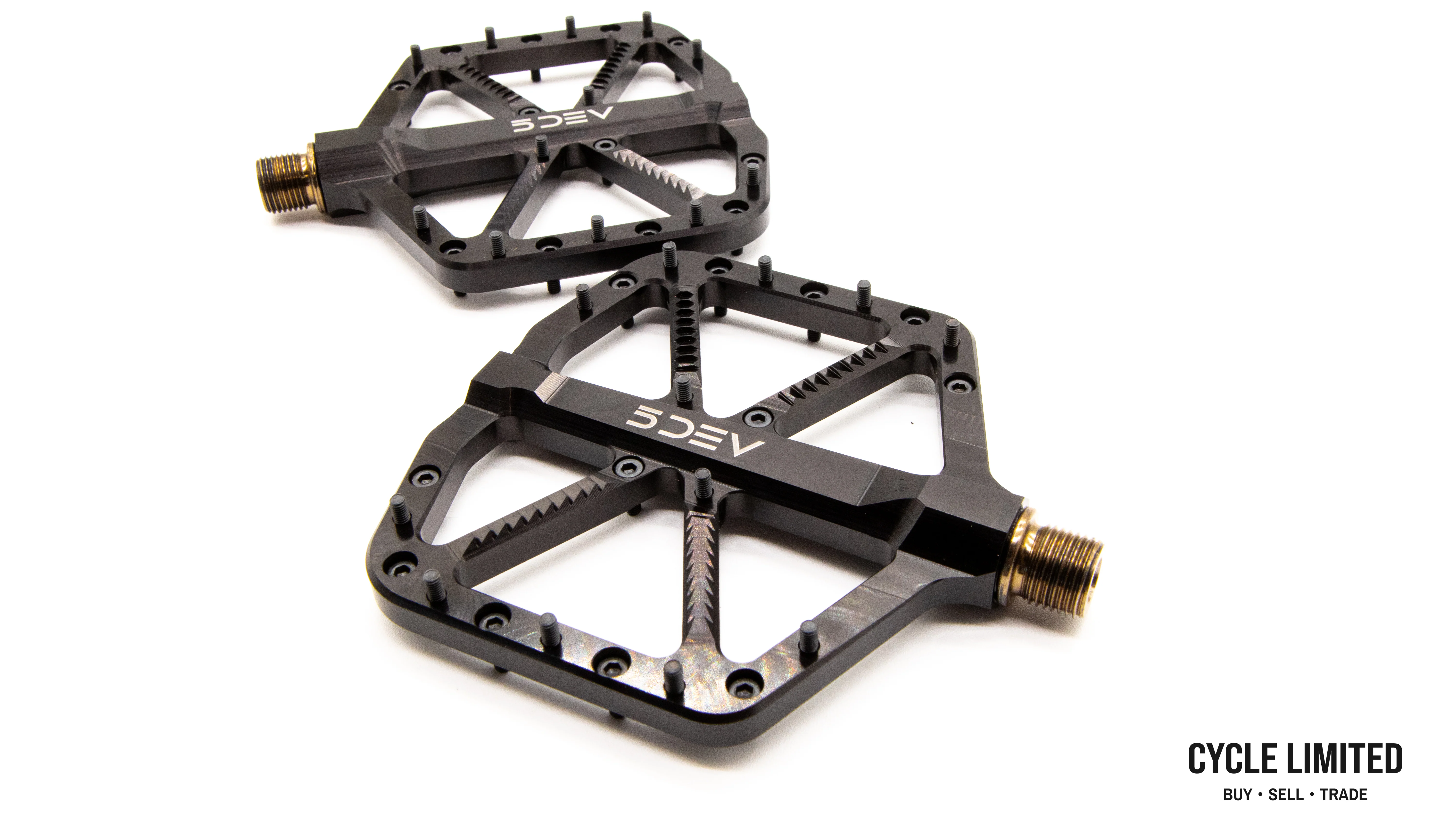 5DEV Trail/Enduro Flat Pedals Black 341g - Image 3