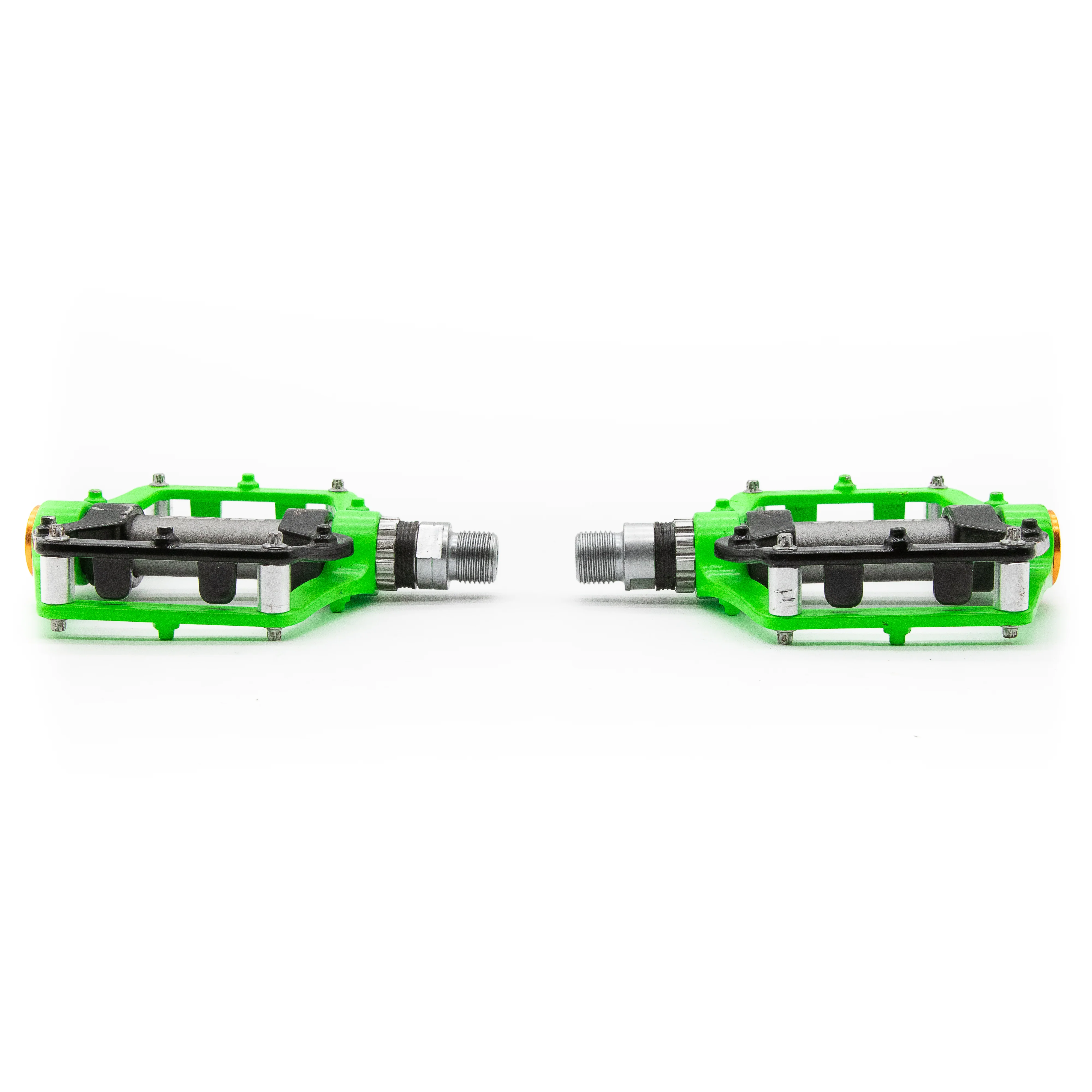 Alston MTB Aluminum Flat Platform Pedals Green Black 392g - Image 4
