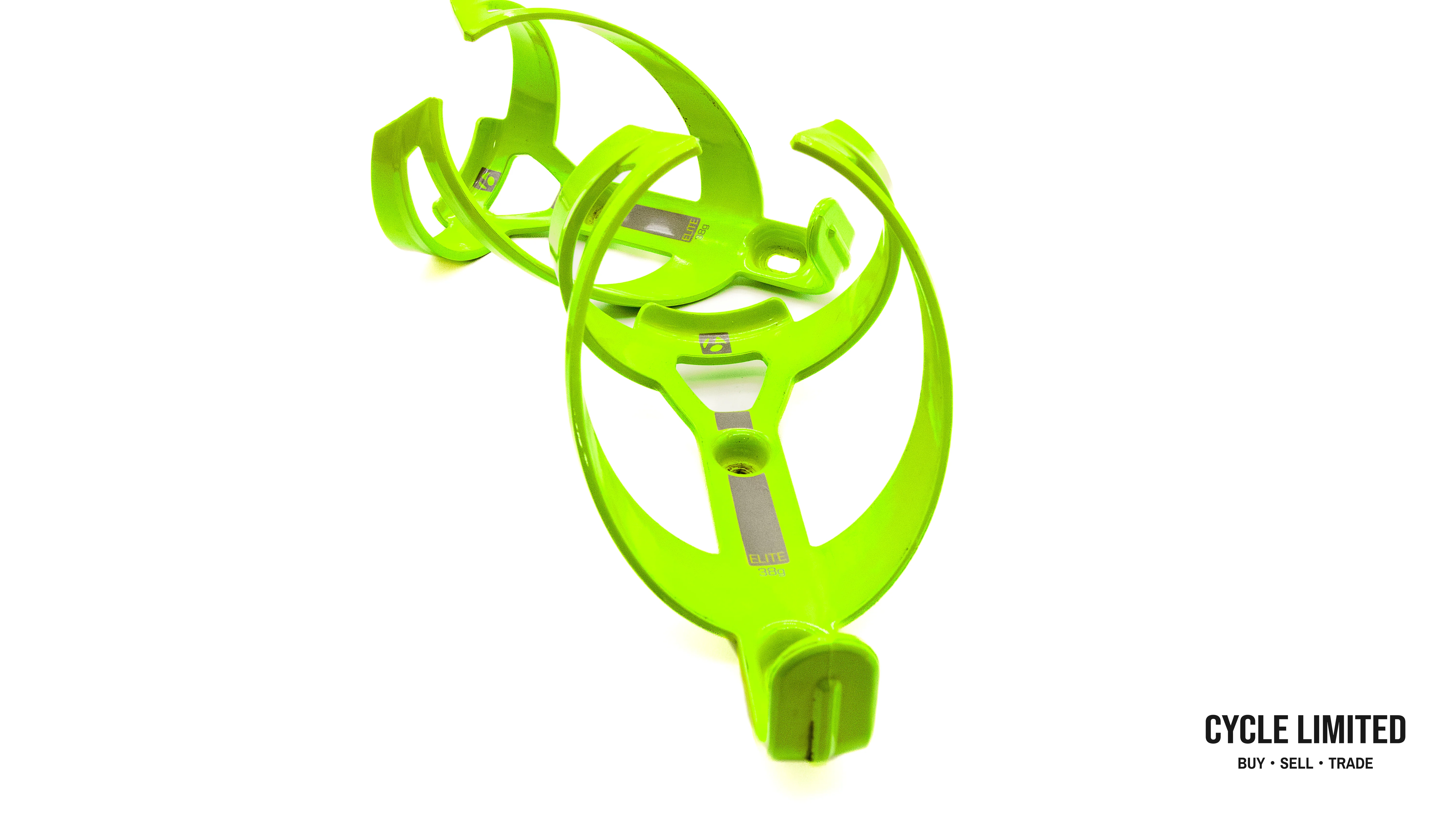 Bontrager Elite Recycled Water Bottle Cage Pair Lime Green 68g - Image 2