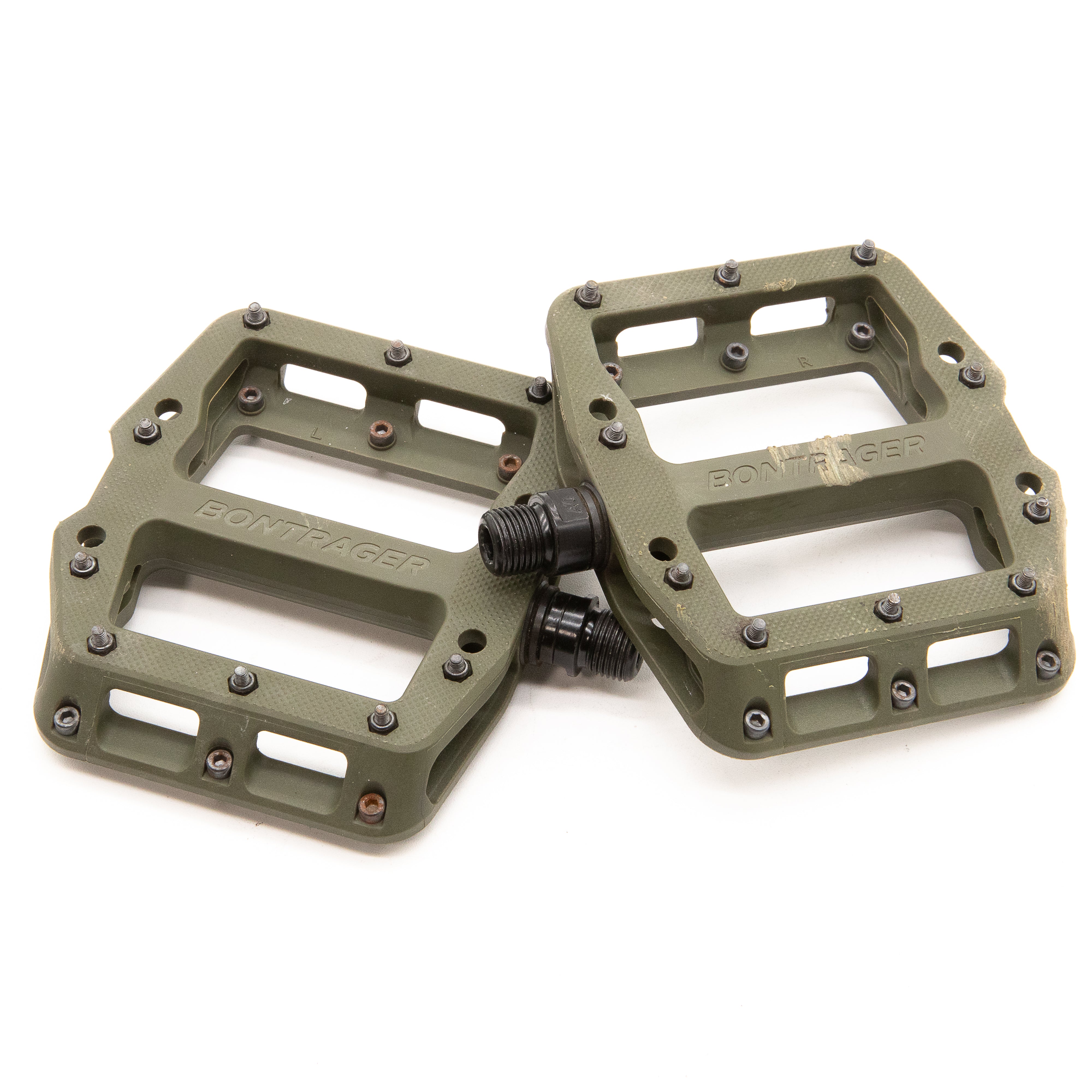 Bontrager Line Elite MTB Flat Pedal Olive Gray 356g - Image 2