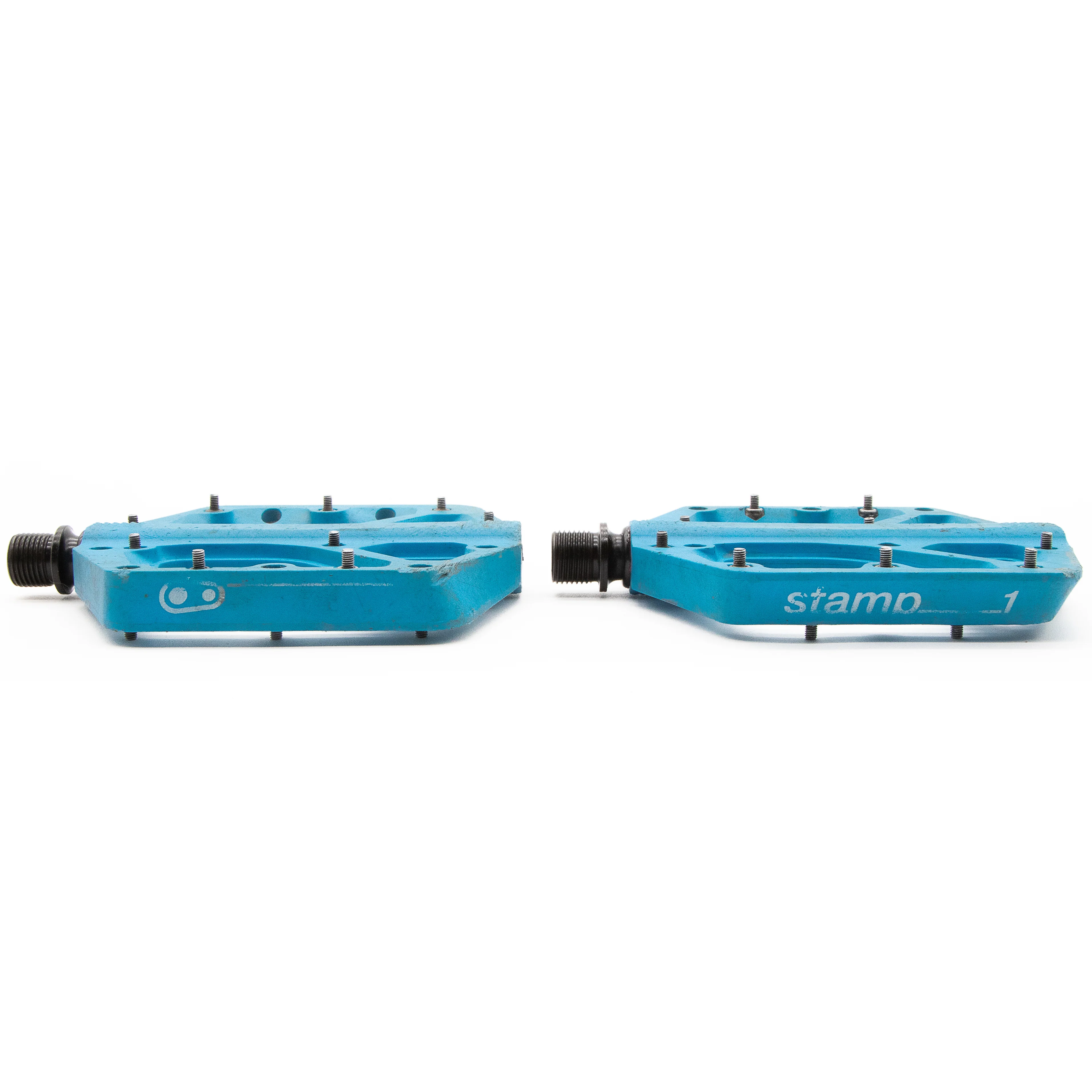 Crank Brothers Stamp 1 Flat Platform Pedals Blue Large 355g - Image 4