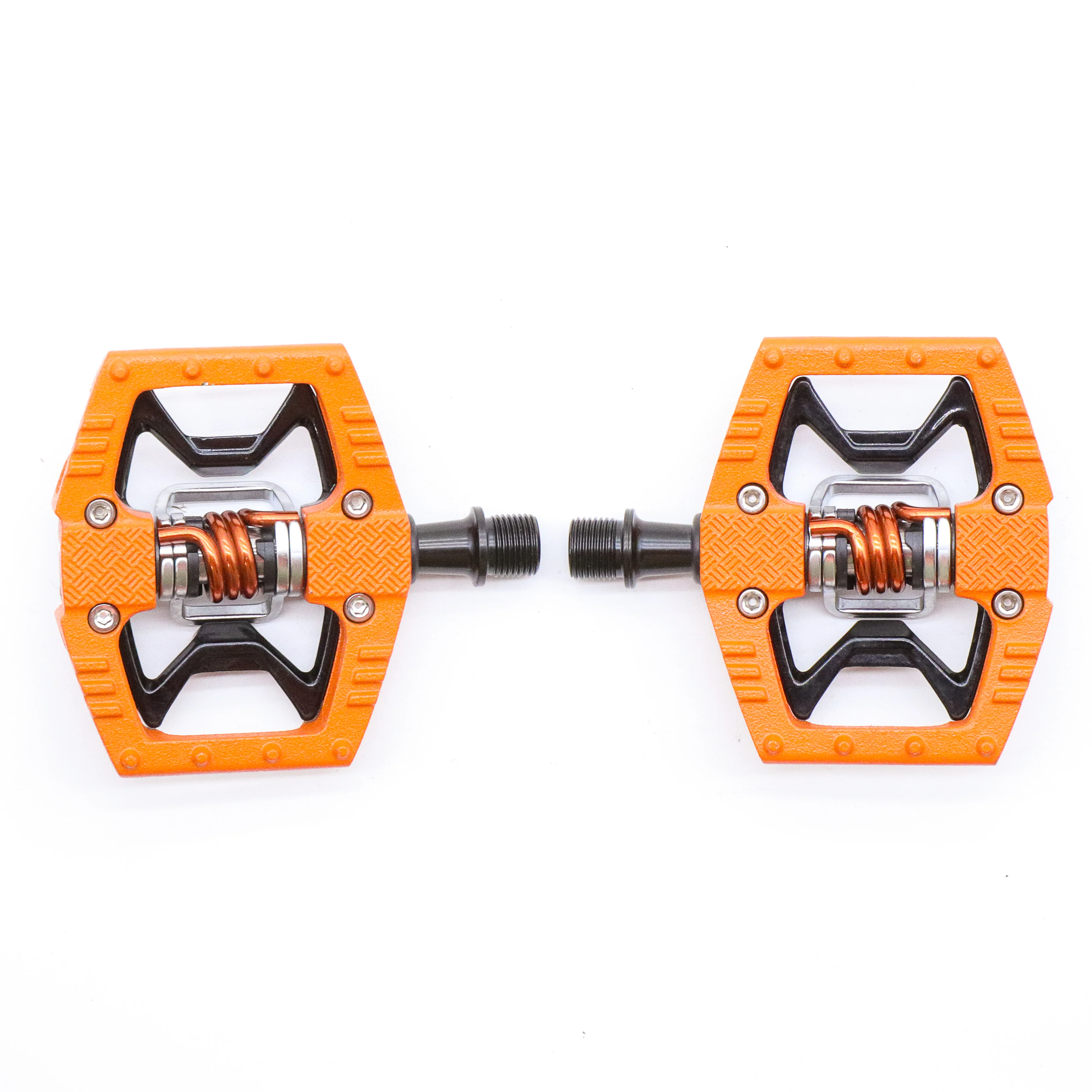 Crankbrothers Double Shot 2 Platform/Clipless Hybrid MTB Pedals - 406g, Orange - Image 2