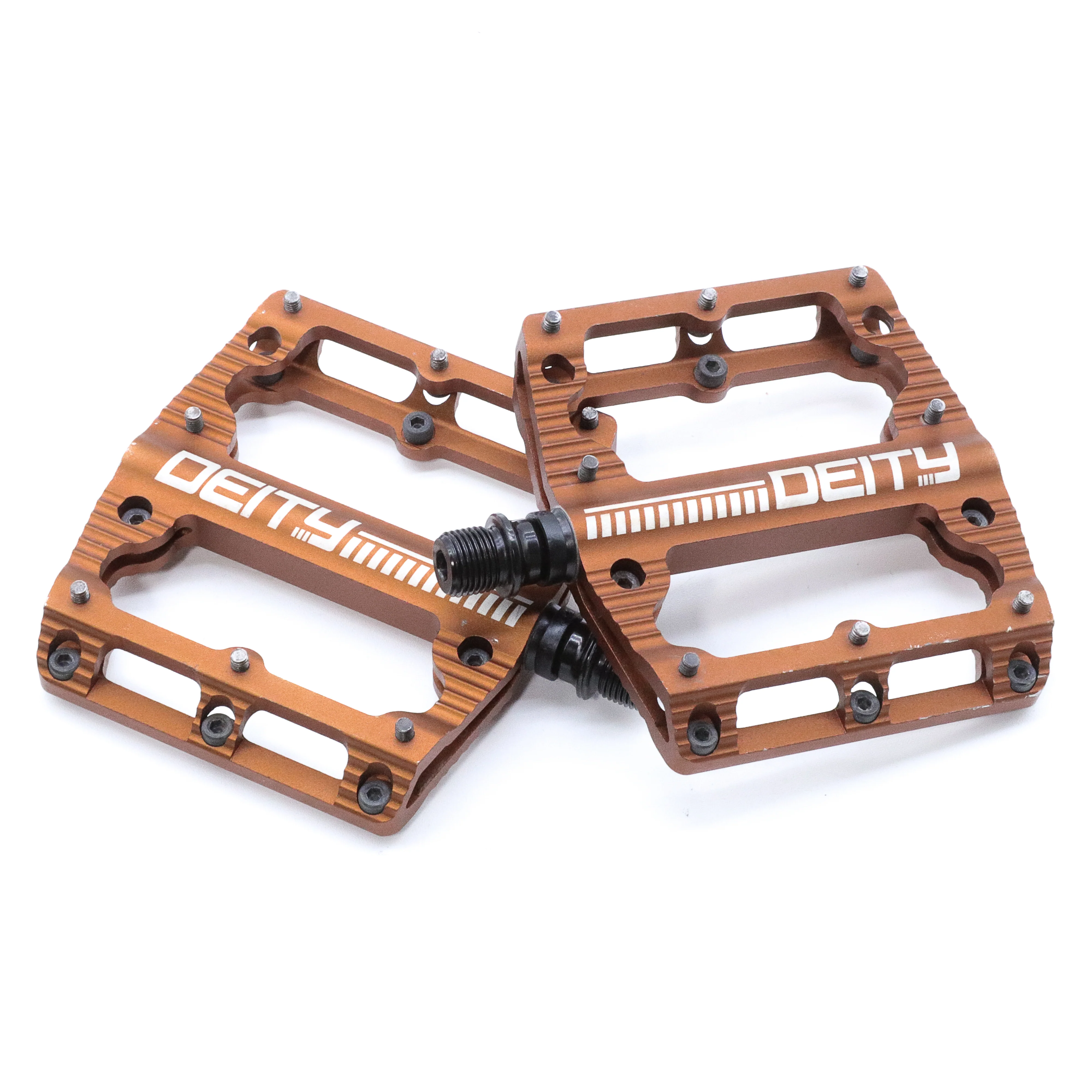 Deity Black Kat Platform MTB Bike Pedals - 429g, Bronze