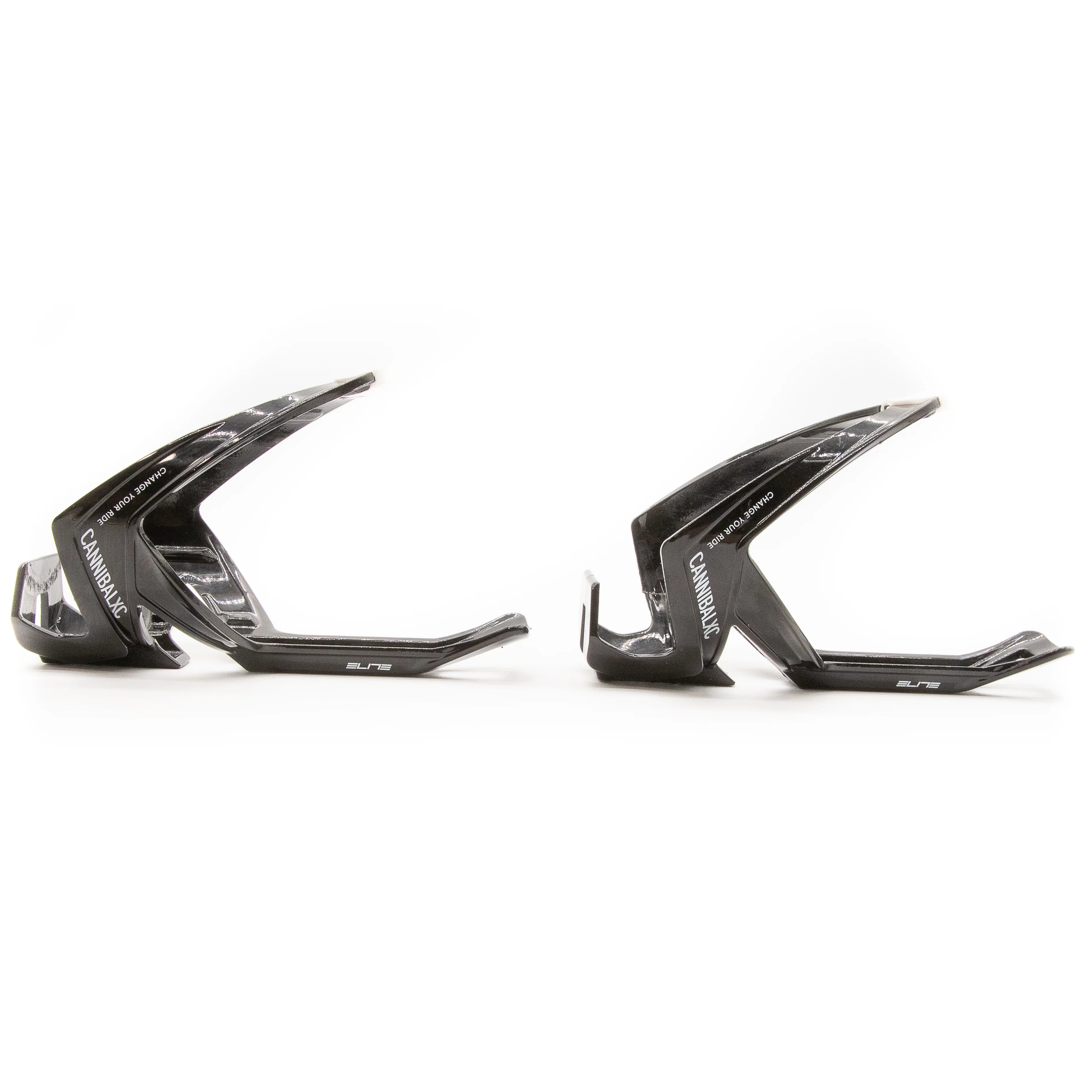 Elite Cannibal Black/White Bottle Cages Pair 73g - Image 2