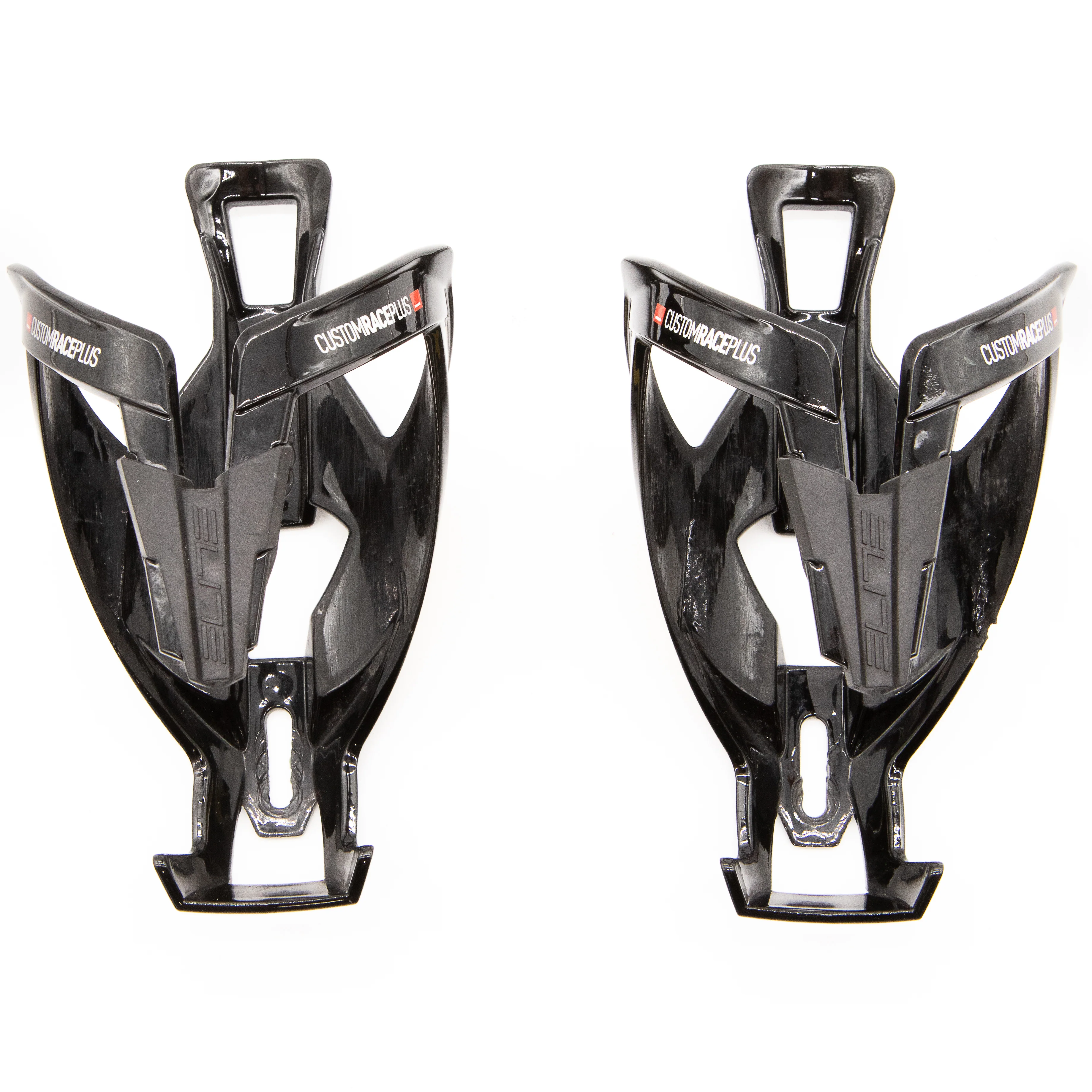 Elite Custom Race Plus Yellow/Black Bottle Cages Pair 81g