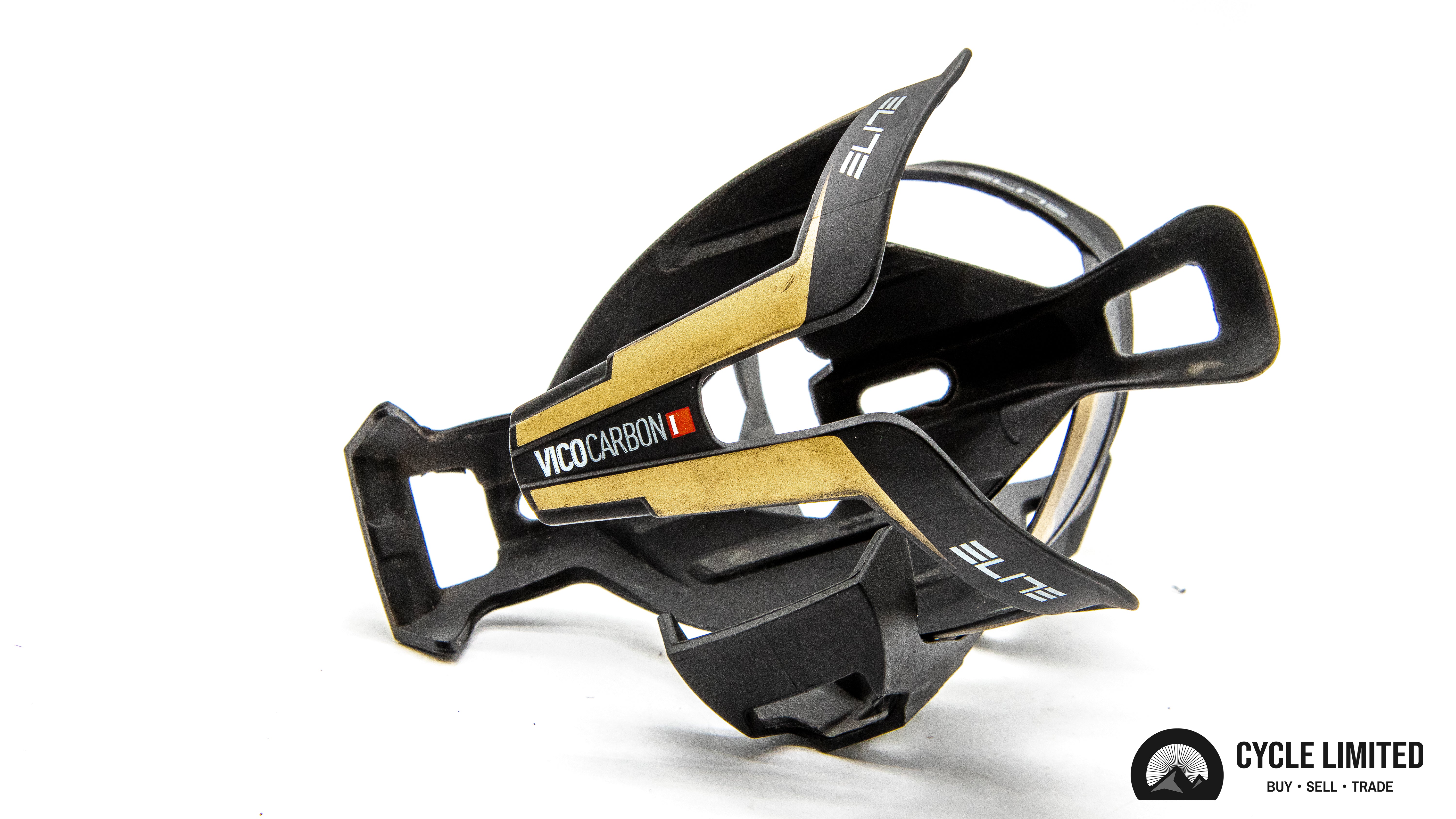 Elite Vico Carbon Bottle Cage Pair Gold 56g - Image 4