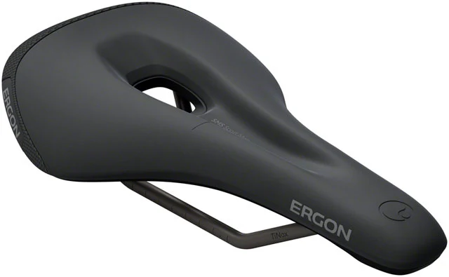 Ergon SMS Sport Saddle - TiNox XP, Black, Men's