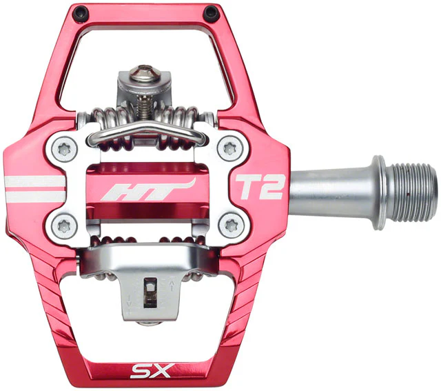 HT Components T2-SX Pedals - Dual Sided Clipless with Platform, Aluminum, 9/16"