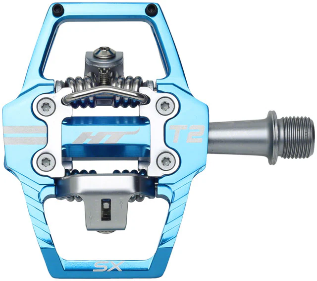 HT Components T2-SX Pedals - Dual Sided Clipless with Platform, Aluminum, 9/16" - Image 3