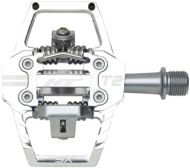 HT Components T2-SX Pedals - Dual Sided Clipless with Platform, Aluminum, 9/16" - Image 4