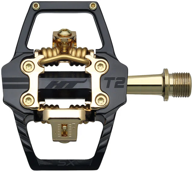 HT Components T2-SX Pedals - Dual Sided Clipless with Platform, Aluminum, 9/16" - Image 5