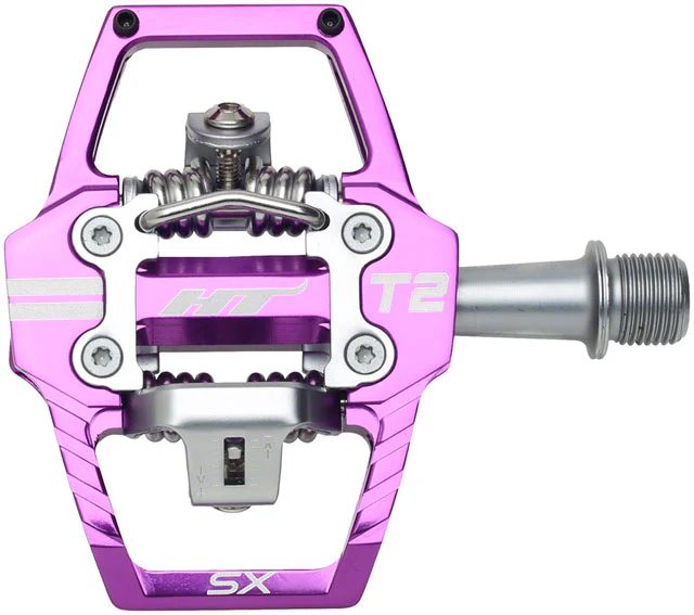HT Components T2-SX Pedals - Dual Sided Clipless with Platform, Aluminum, 9/16" - Image 6