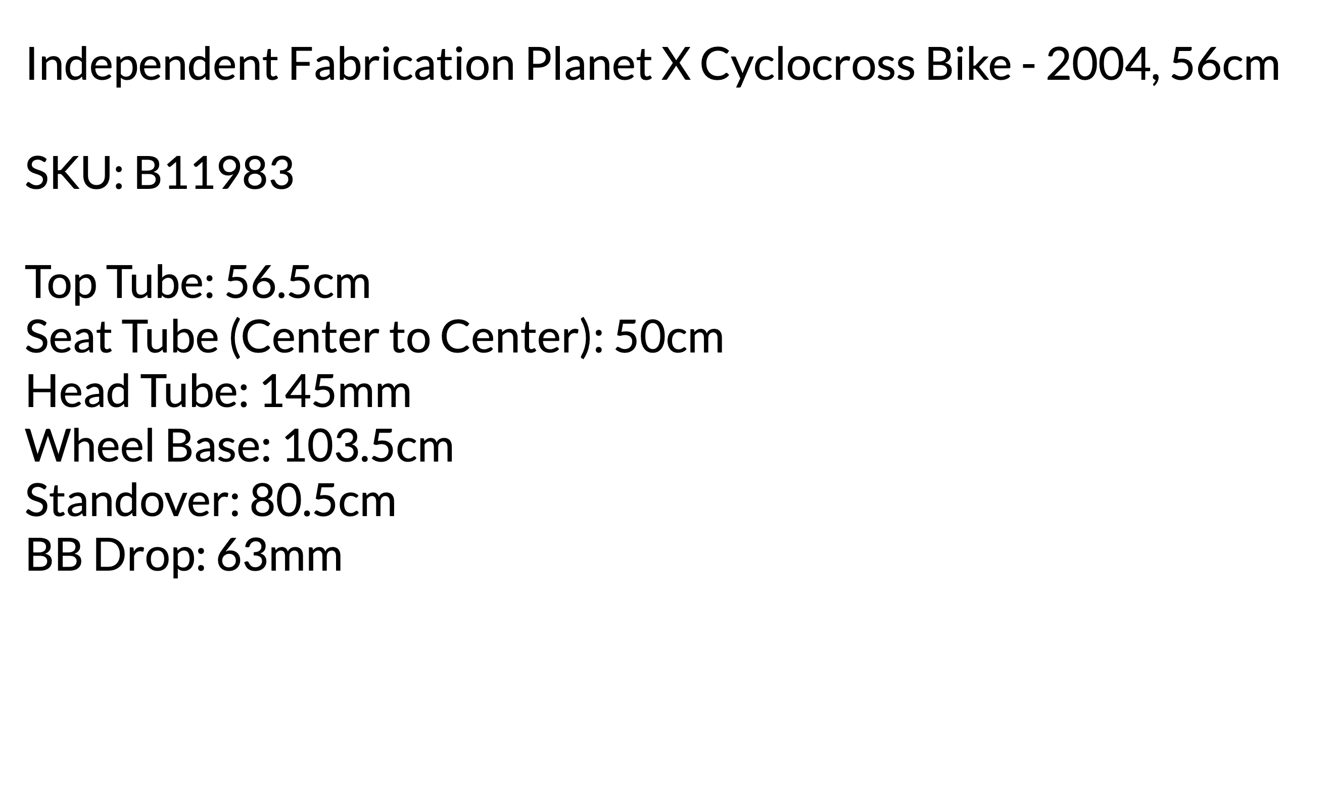 Independent Fabrication Planet X Cyclocross Bike - 2004, 56cm - Image 19