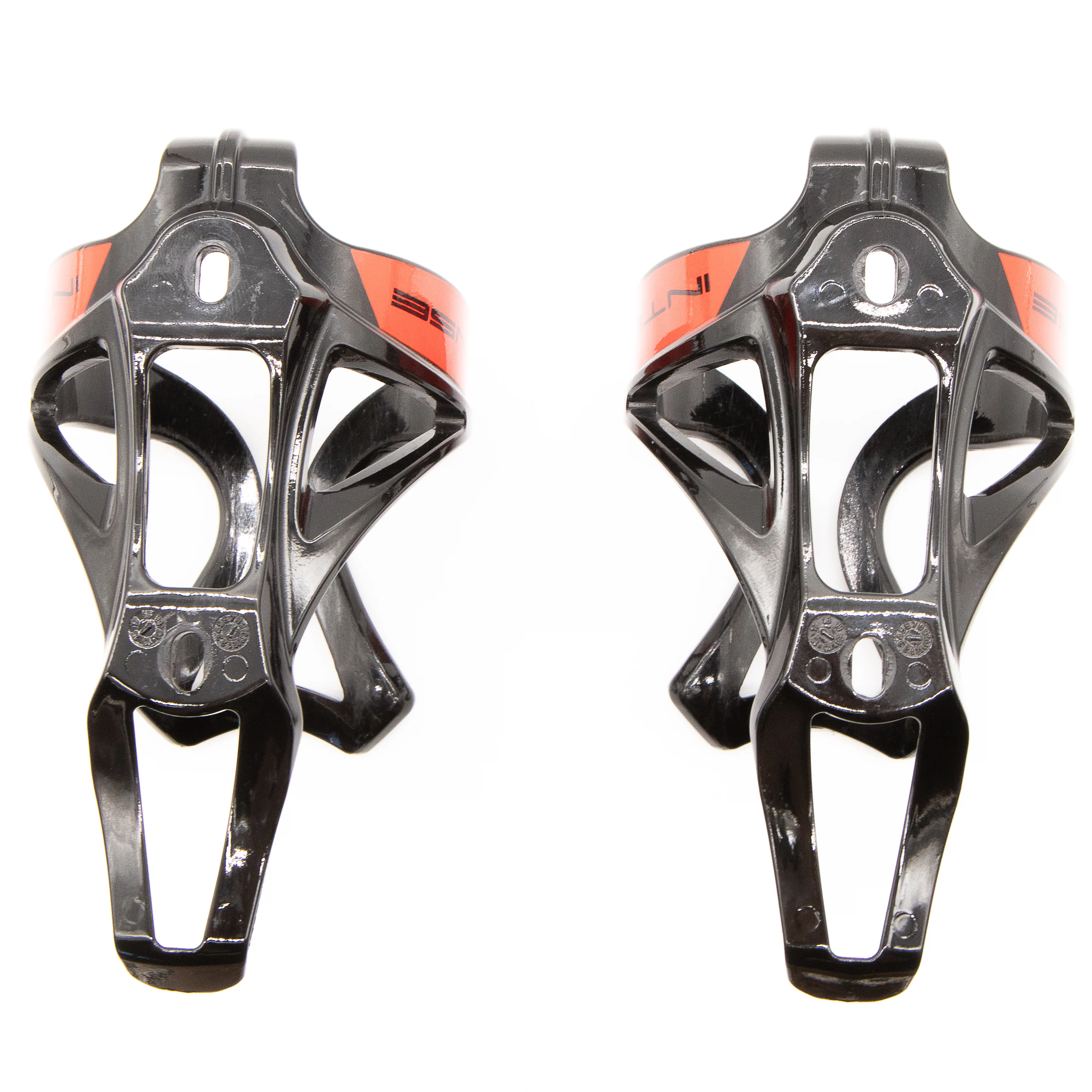 Intense Top Load Water Bottle Cages Pair Red Black 97g - Image 3