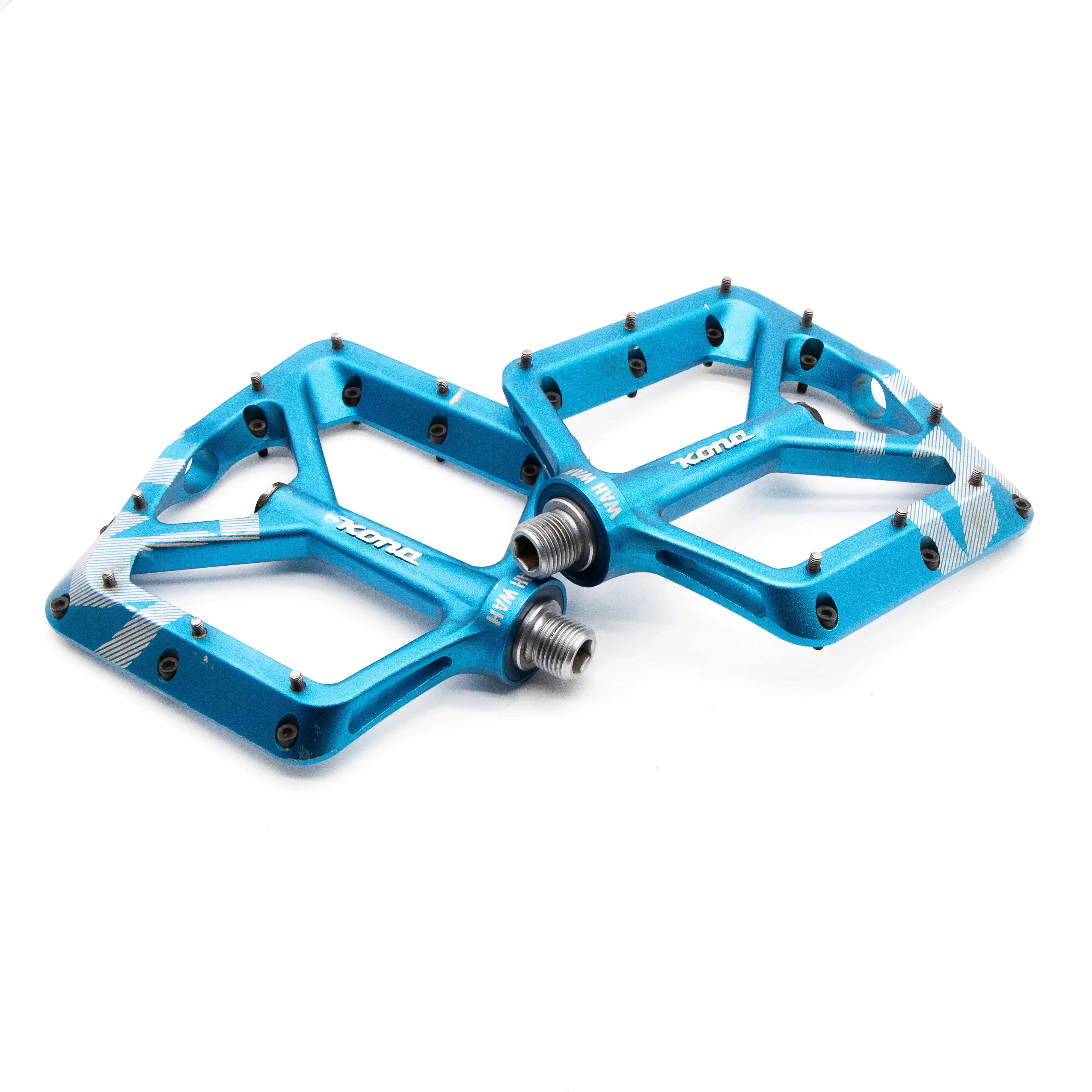 Kona Wah Wah 2 Aluminum Pedals Anodized Blue 435g - Image 2