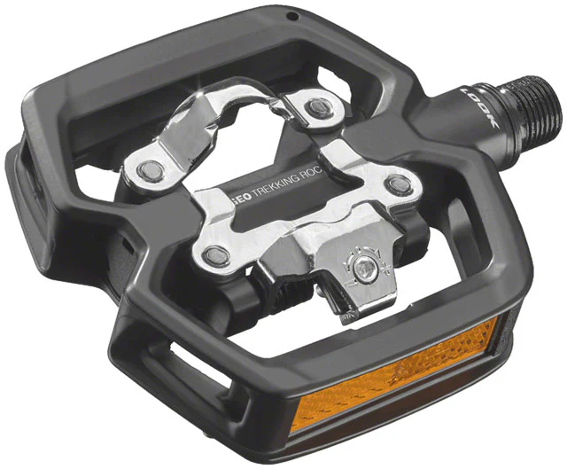 LOOK GEO TREKKING ROC Pedals - Single Side Clipless with Platform, Chromoly, 9/16", Black - Image 2
