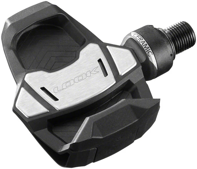 LOOK KEO Blade Carbon Ceramic Pedals - Single Sided Clipless, Chromoly, 9/16", Black, 56mm QF, 12Nm