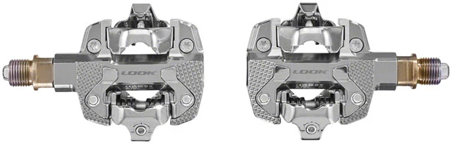 LOOK X-TRACK Dual Power Pedals - Dual Sided Clipless, Chromoly,  9/16", Silver - Image 5