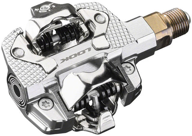 LOOK X-TRACK Single Power Pedals - Dual Sided Clipless, Chromoly,  9/16", Silver - Image 6