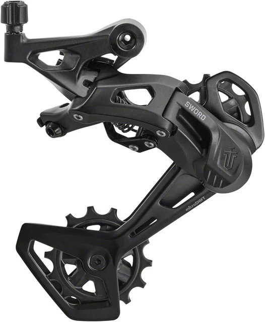 microSHIFT Sword Black 2x9-Speed Groupset - Includes Brake/Shifters, Front Derailler Braze-On, Rear Derailleur Long Cage, 11-38t Cassette - Image 3