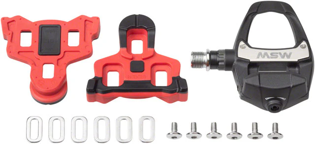 MSW Judo Pedals - Single Side Road Clipless, Composite, 9/16", Black - Image 3