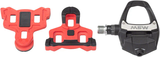 MSW Judo Pedals - Single Side Road Clipless, Composite, 9/16", Black - Image 4