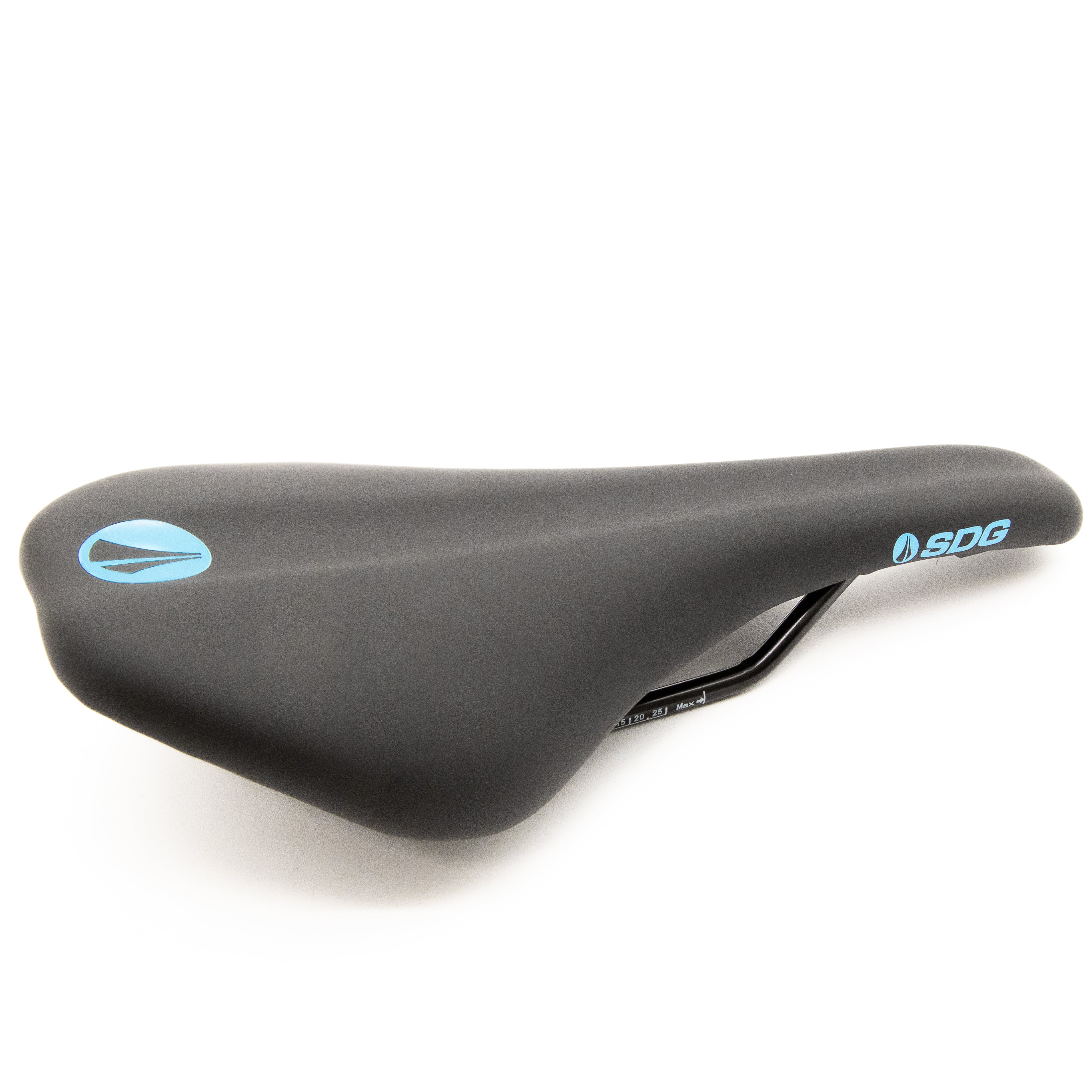 New SDG Duster Black Blue MTB Saddle Steel Rails - Image 4