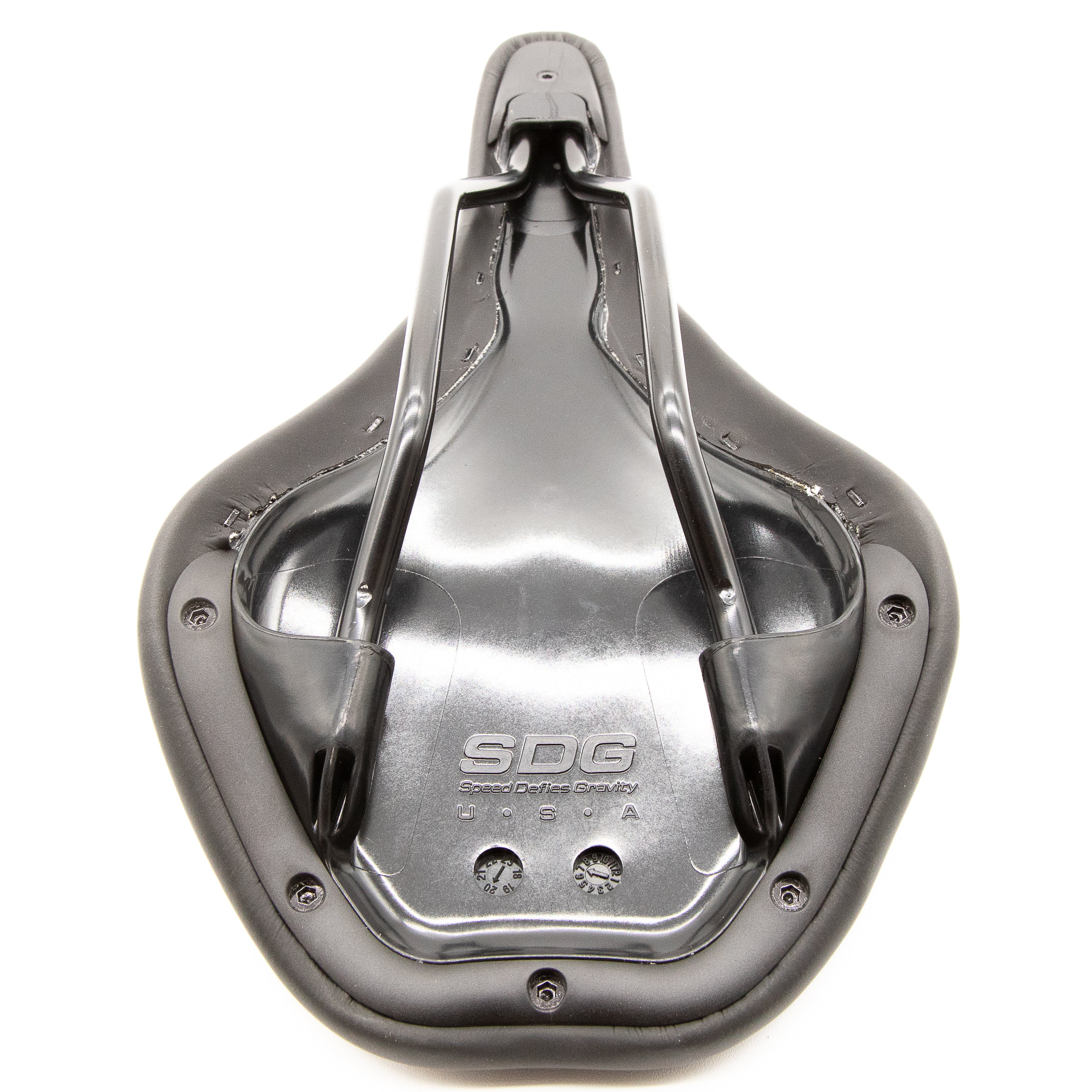 New SDG Duster Black Blue MTB Saddle Steel Rails - Image 8