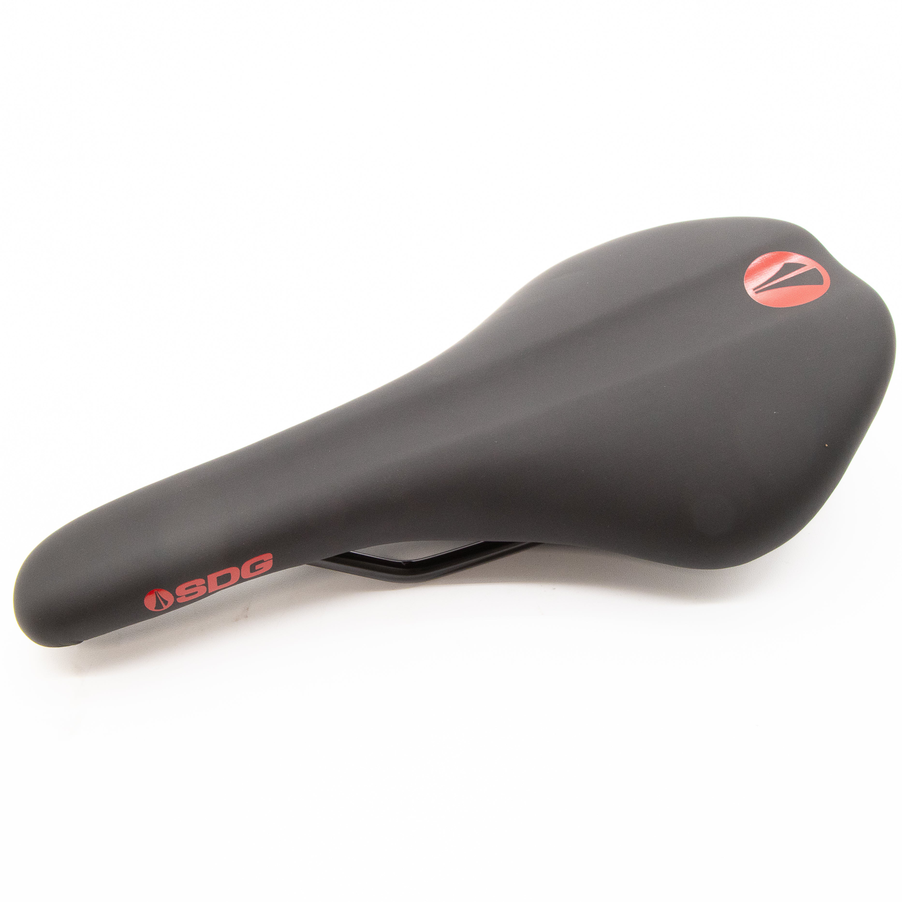 New SDG Duster Black Red MTB Saddle Steel Rails - Image 2