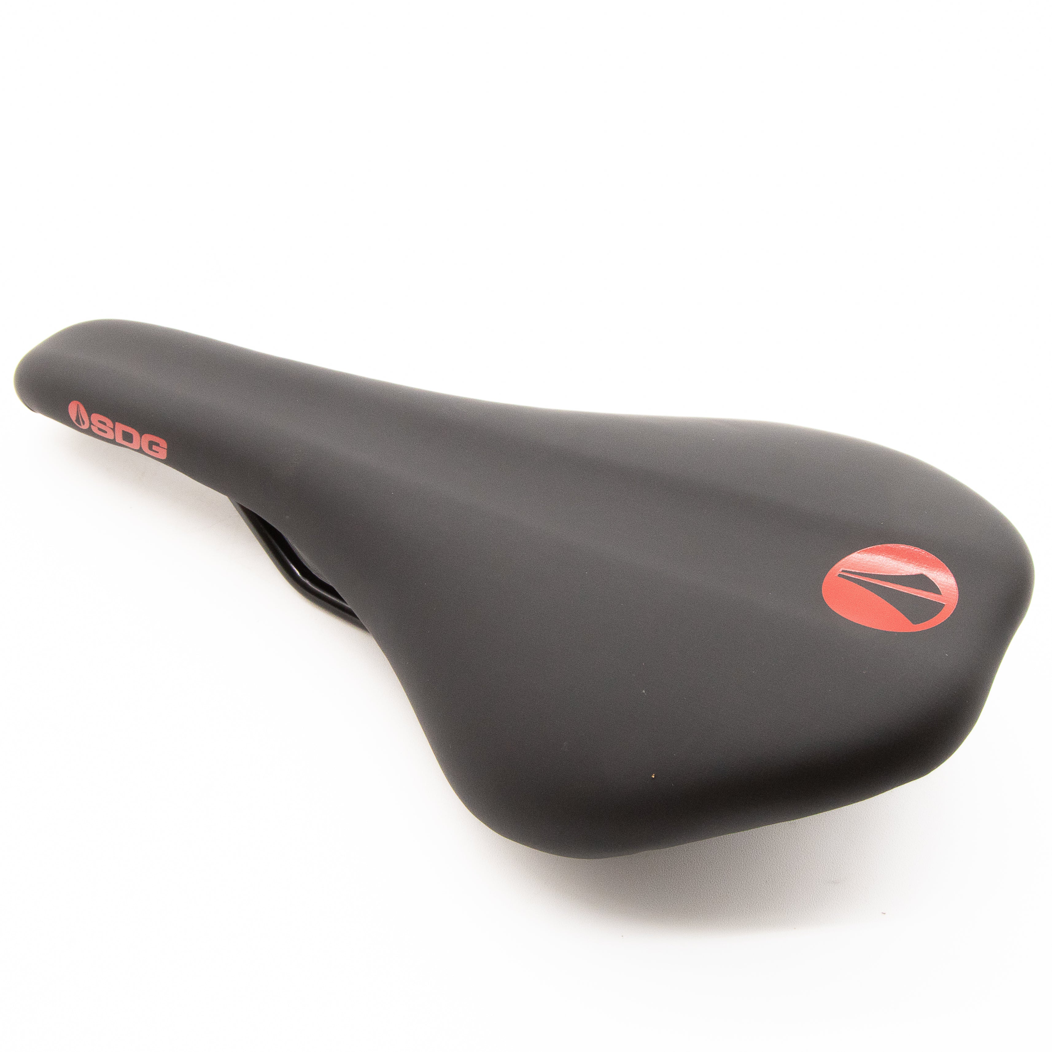 New SDG Duster Black Red MTB Saddle Steel Rails - Image 3