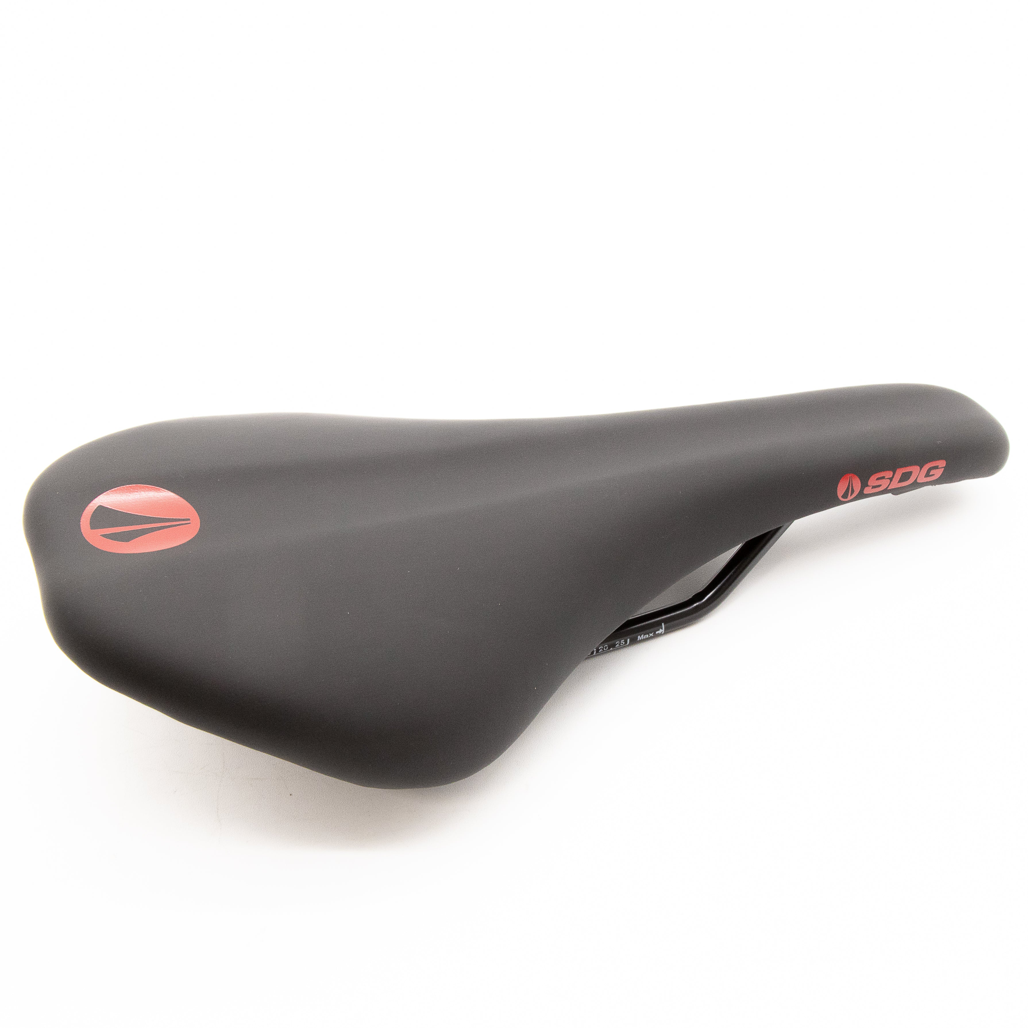 New SDG Duster Black Red MTB Saddle Steel Rails - Image 4