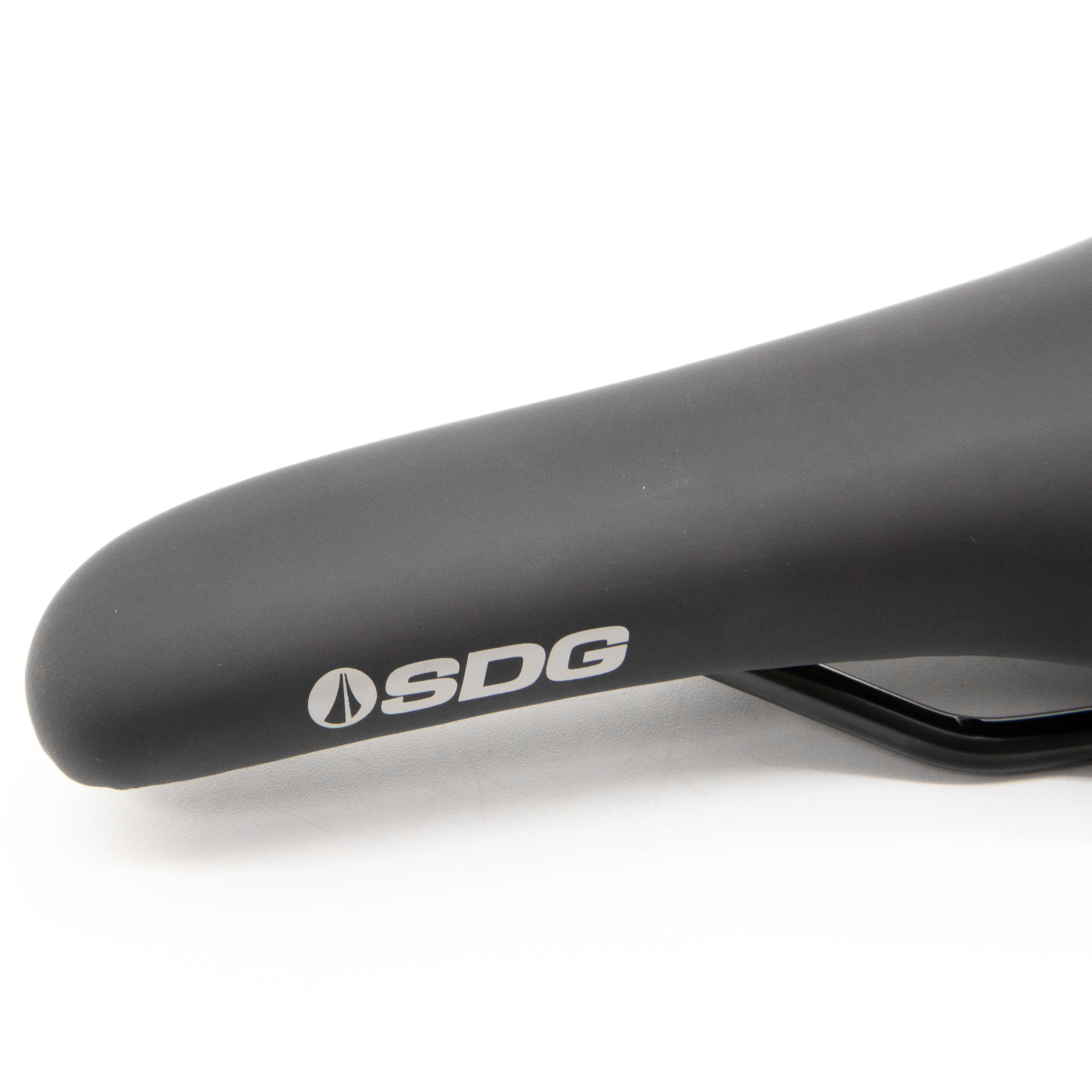 New SDG Duster Black Silver MTB Saddle Steel Rails - Image 5