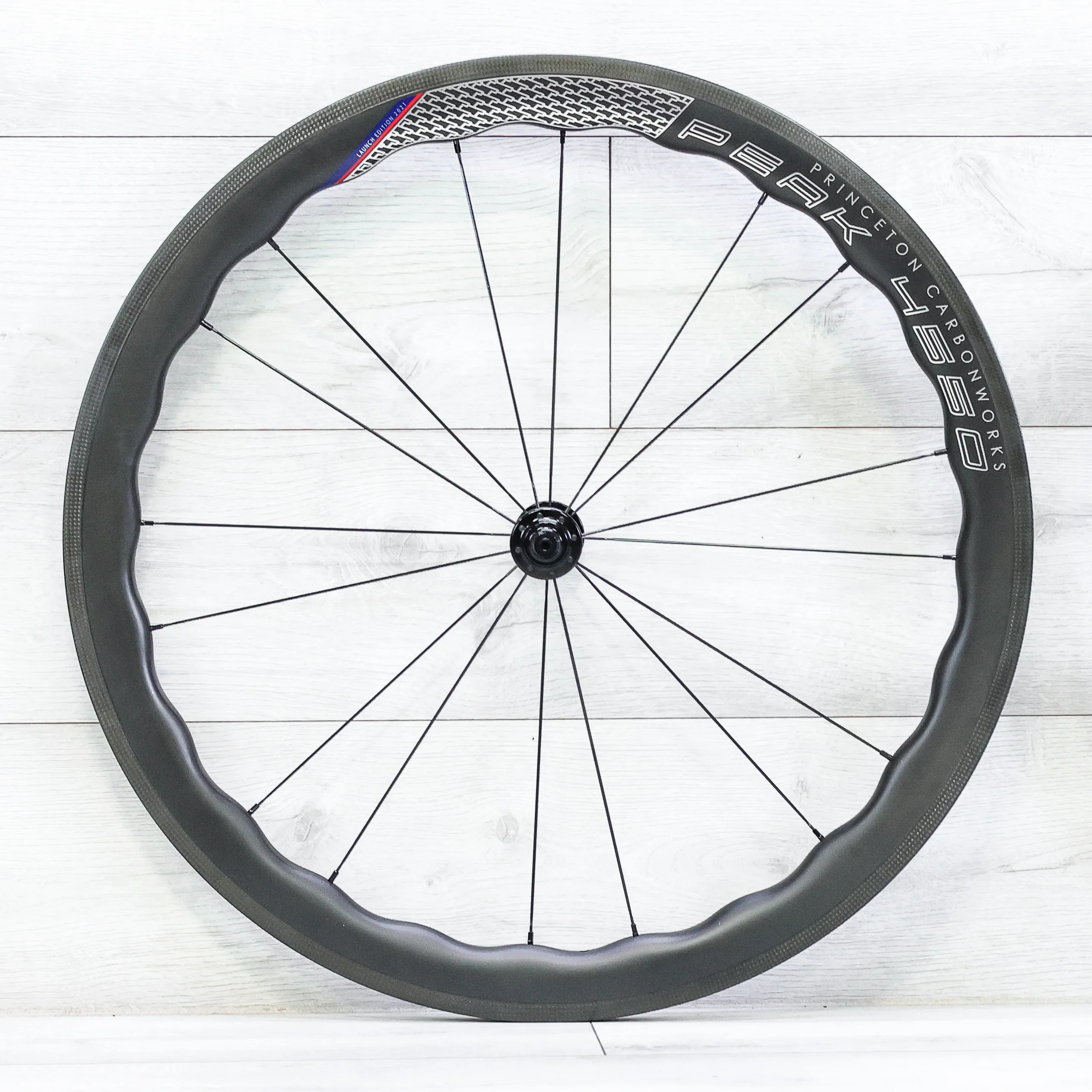 Princeton CarbonWorks Peak 4550 With Tune Hubs Carbon Rim Wheelset - 700c, Tubeless, Rim Brake, Shimano HG 10/11/12-Speed - Image 3