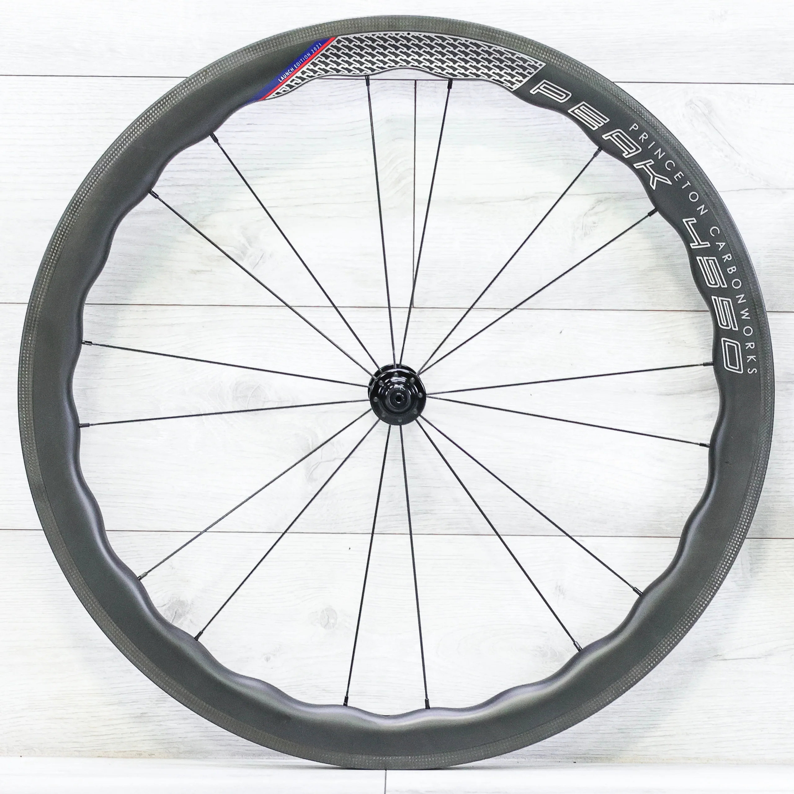 Princeton CarbonWorks Peak 4550 With Tune Hubs Carbon Rim Wheelset - 700c, Tubeless, Rim Brake, Shimano HG 10/11/12-Speed - Image 8
