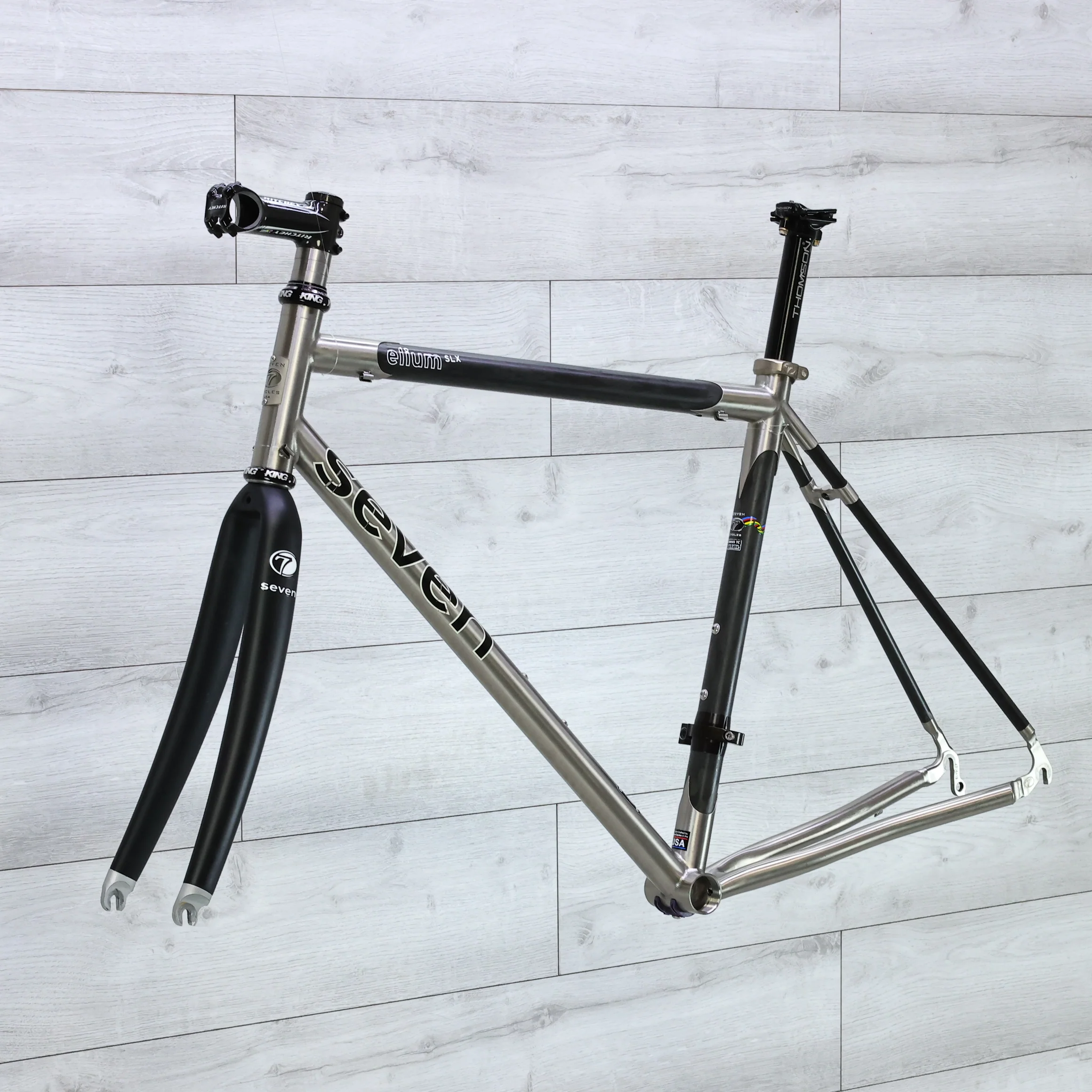 Seven Cycles Elium SLX Titanium/Carbon Road Bike Frameset - 2015, 54cm - Image 4