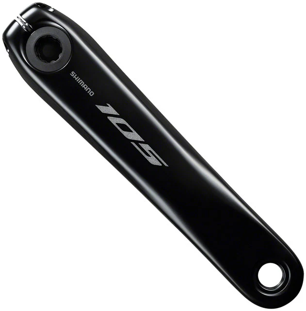 Shimano 105 FC-R7100 Crankset - 12-Speed, 110 Asymmetric BCD, Hollowtech II Spindle Interface, Black - Image 2